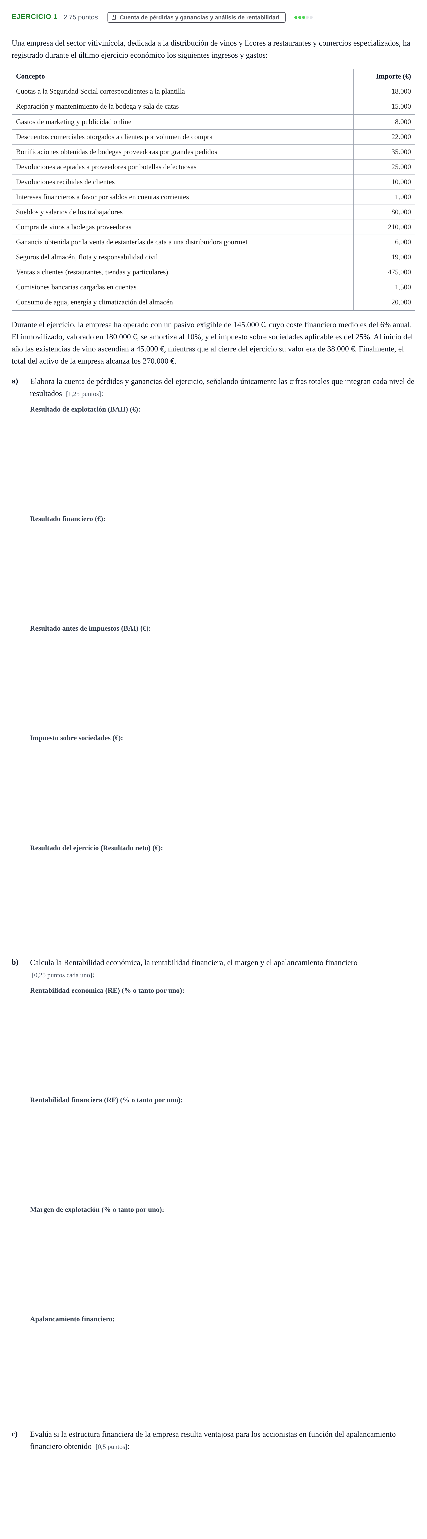 Enunciado: Problema 1 · Empresa y Diseño de Modelos de Negocio PAU Navarra Ordinaria 2026