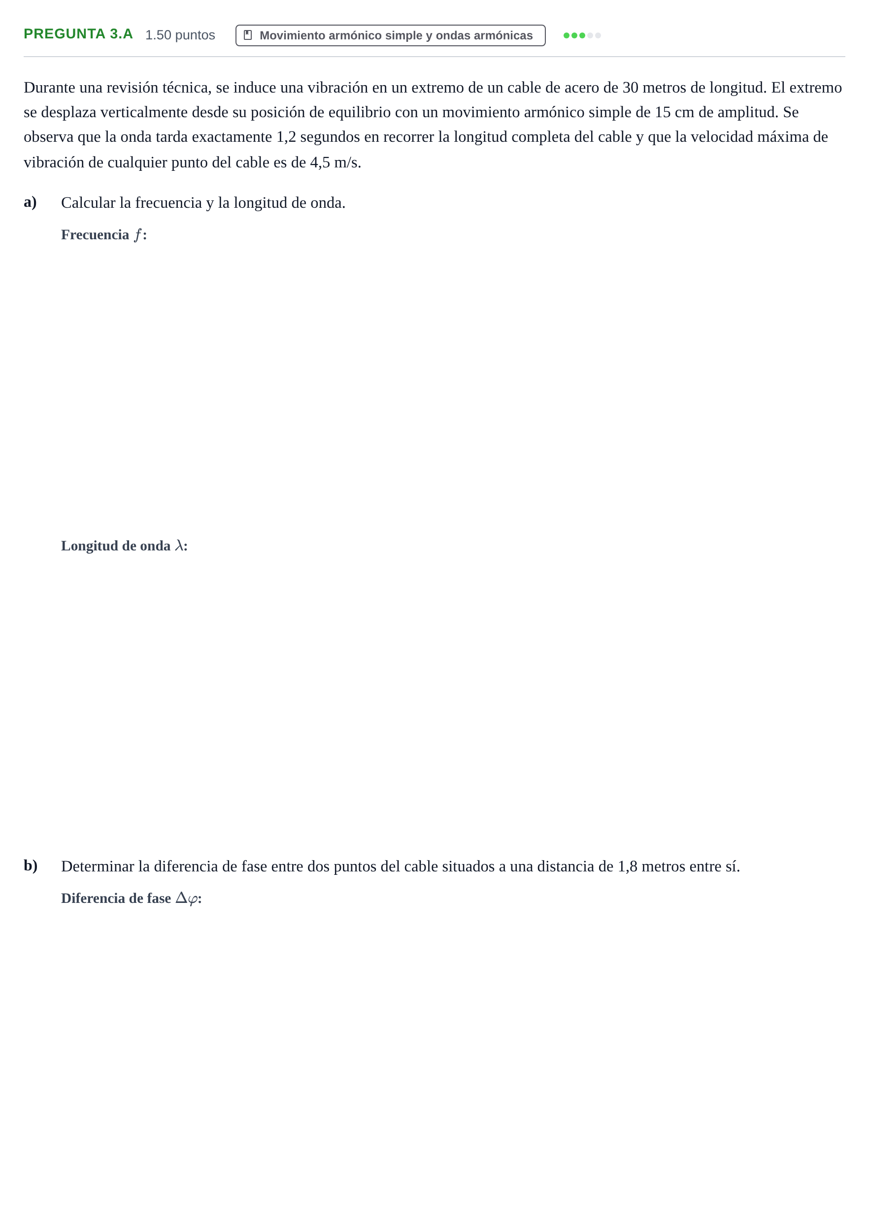 Enunciado: Pregunta 3.A · Física PAU Navarra Ordinaria 2026