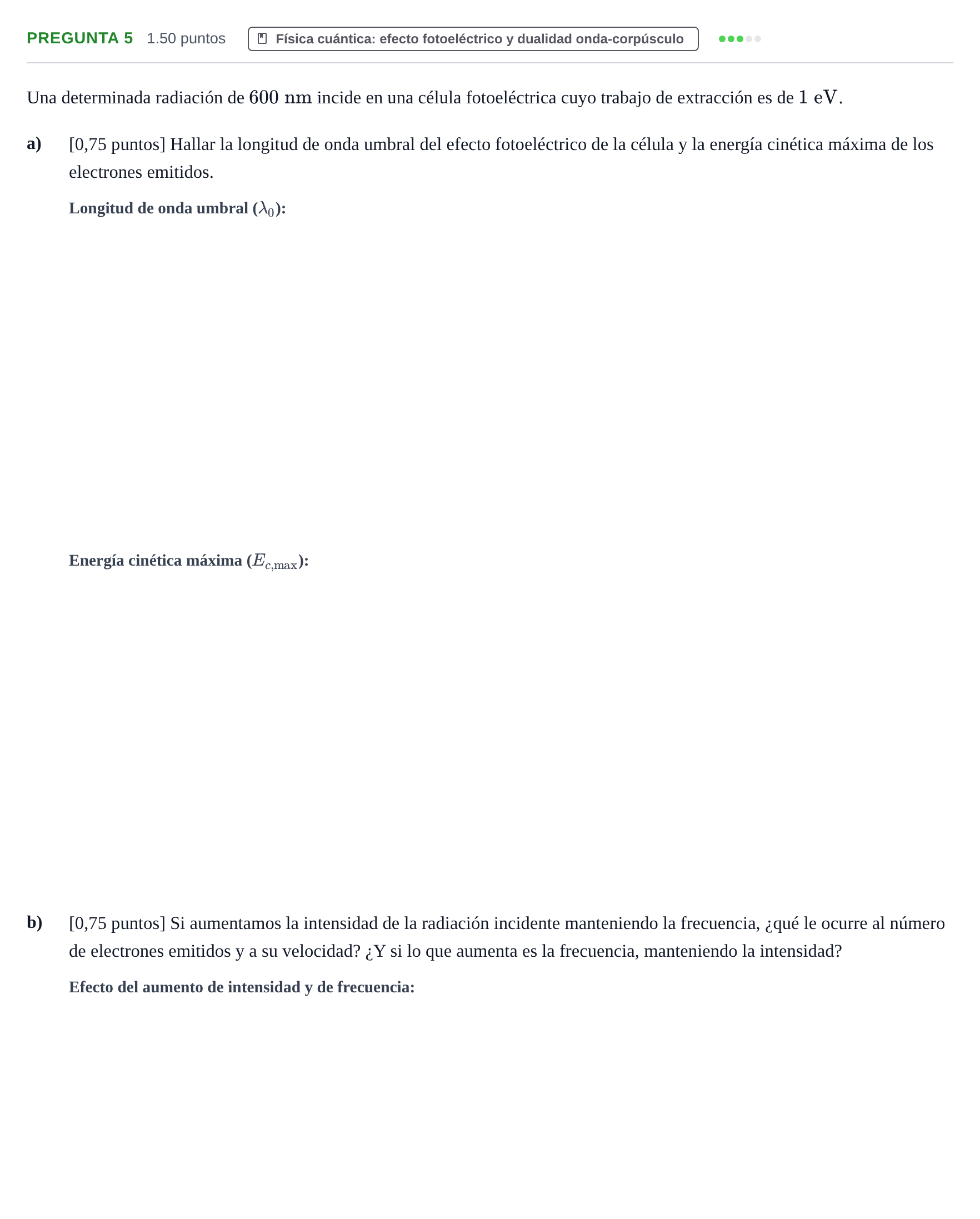 Enunciado: Pregunta 5 · Física PAU Navarra Ordinaria 2026