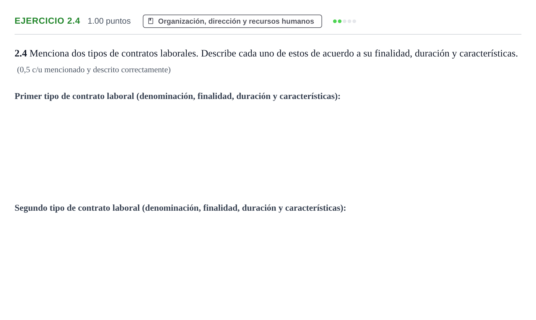 Enunciado: Ejercicio 2.4 · Empresa y Diseño de Modelos de Negocio PAU Navarra Extraordinaria 2026