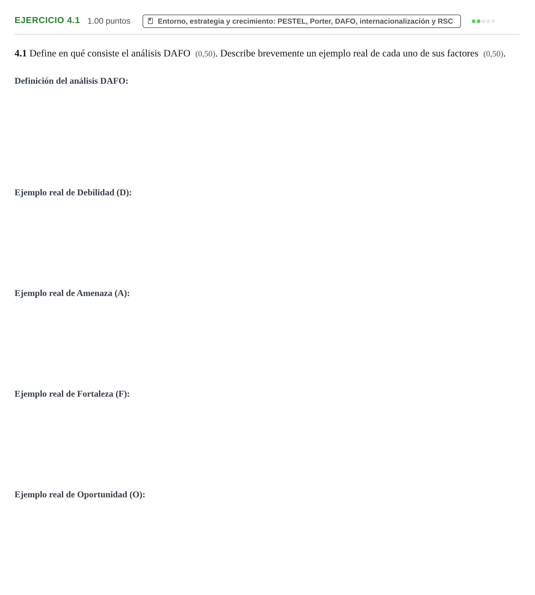 Enunciado: Ejercicio 4.1 · Empresa y Diseño de Modelos de Negocio PAU Navarra Extraordinaria 2026