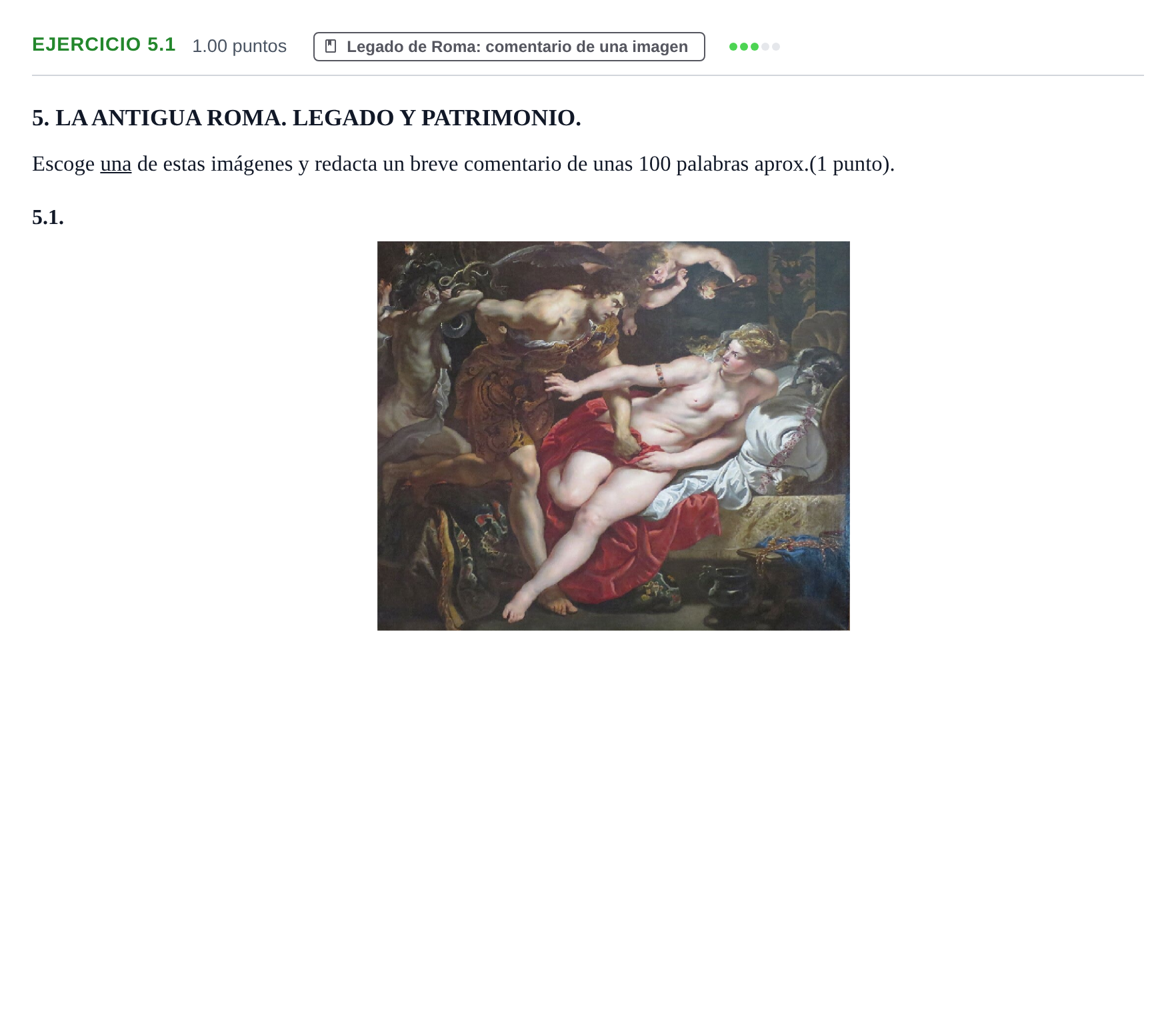 Enunciado: Ejercicio 5.1 · Latín II PAU Navarra Extraordinaria 2026