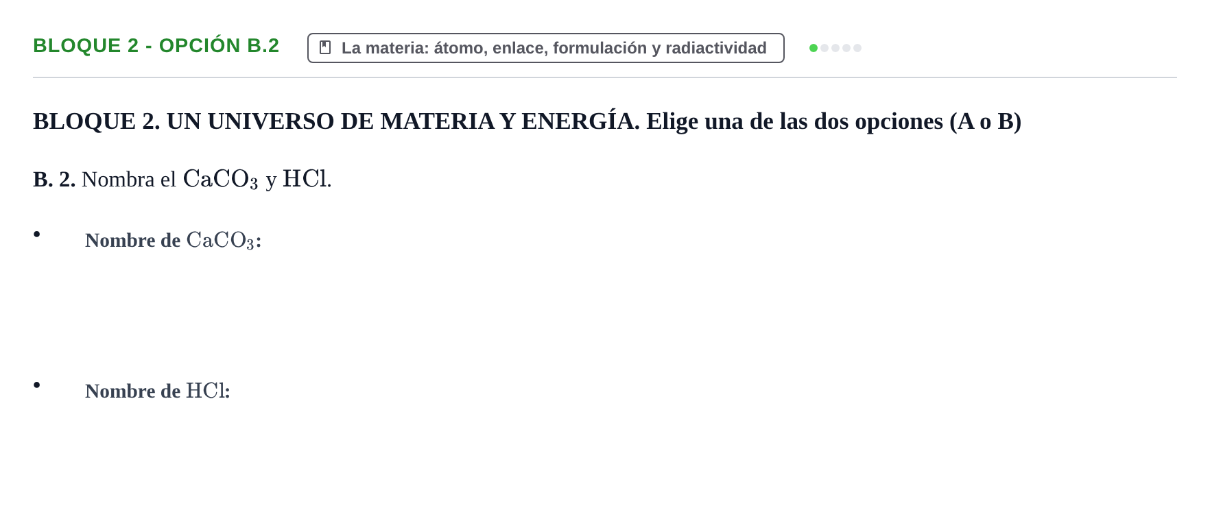 Enunciado: Bloque 2 - Opción B.2 · Ciencias Generales PAU Navarra Ordinaria 2026