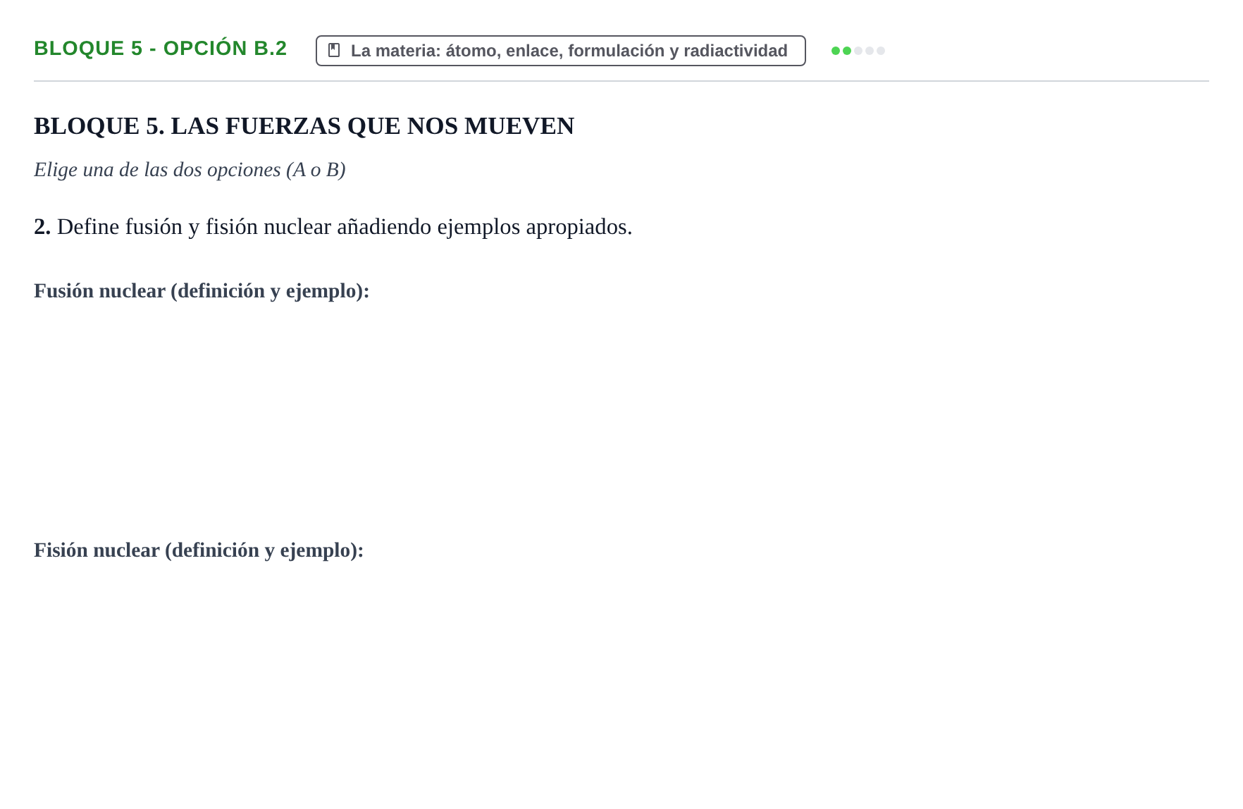 Enunciado: Bloque 5 - Opción B.2 · Ciencias Generales PAU Navarra Ordinaria 2026