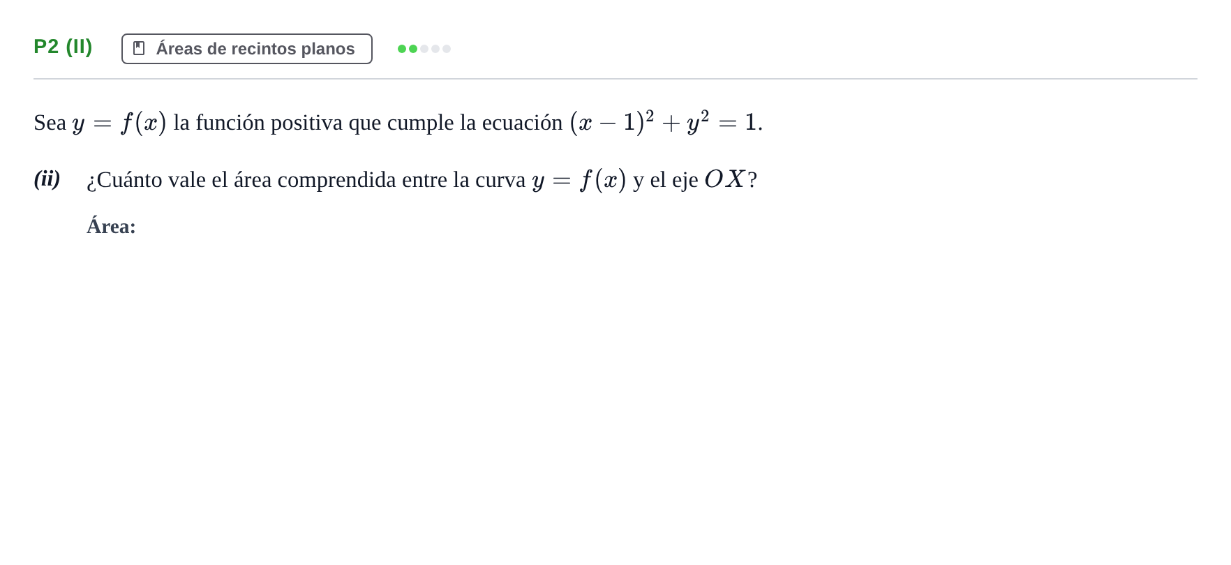 Enunciado: Ejercicio P2 (ii) · Matemáticas II PAU Navarra Extraordinaria 2026