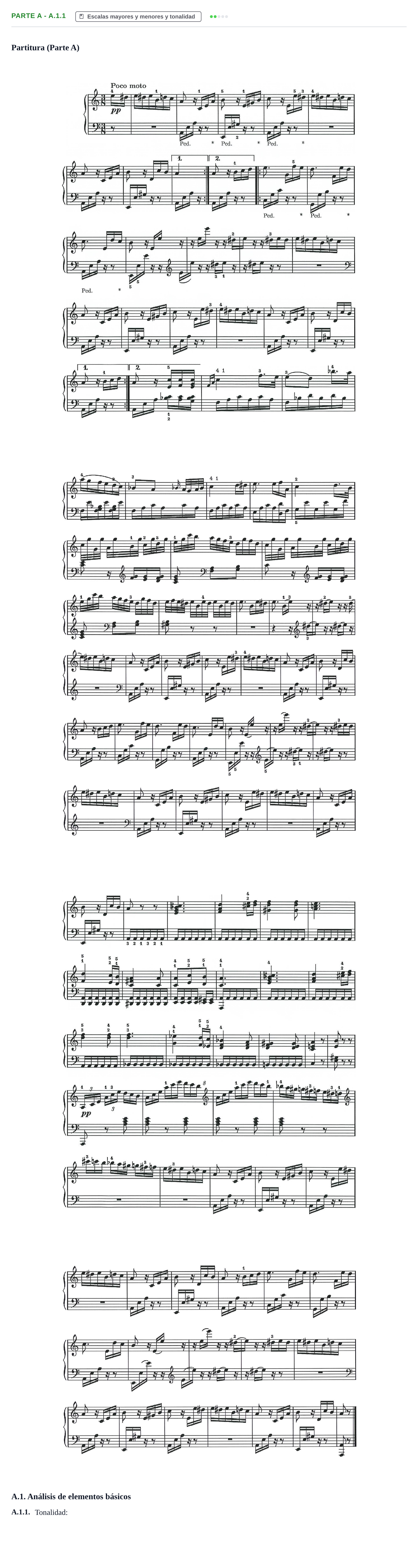 Enunciado: Ejercicio Parte A - A.1.1 · Análisis Musical II PAU Navarra Ordinaria 2026