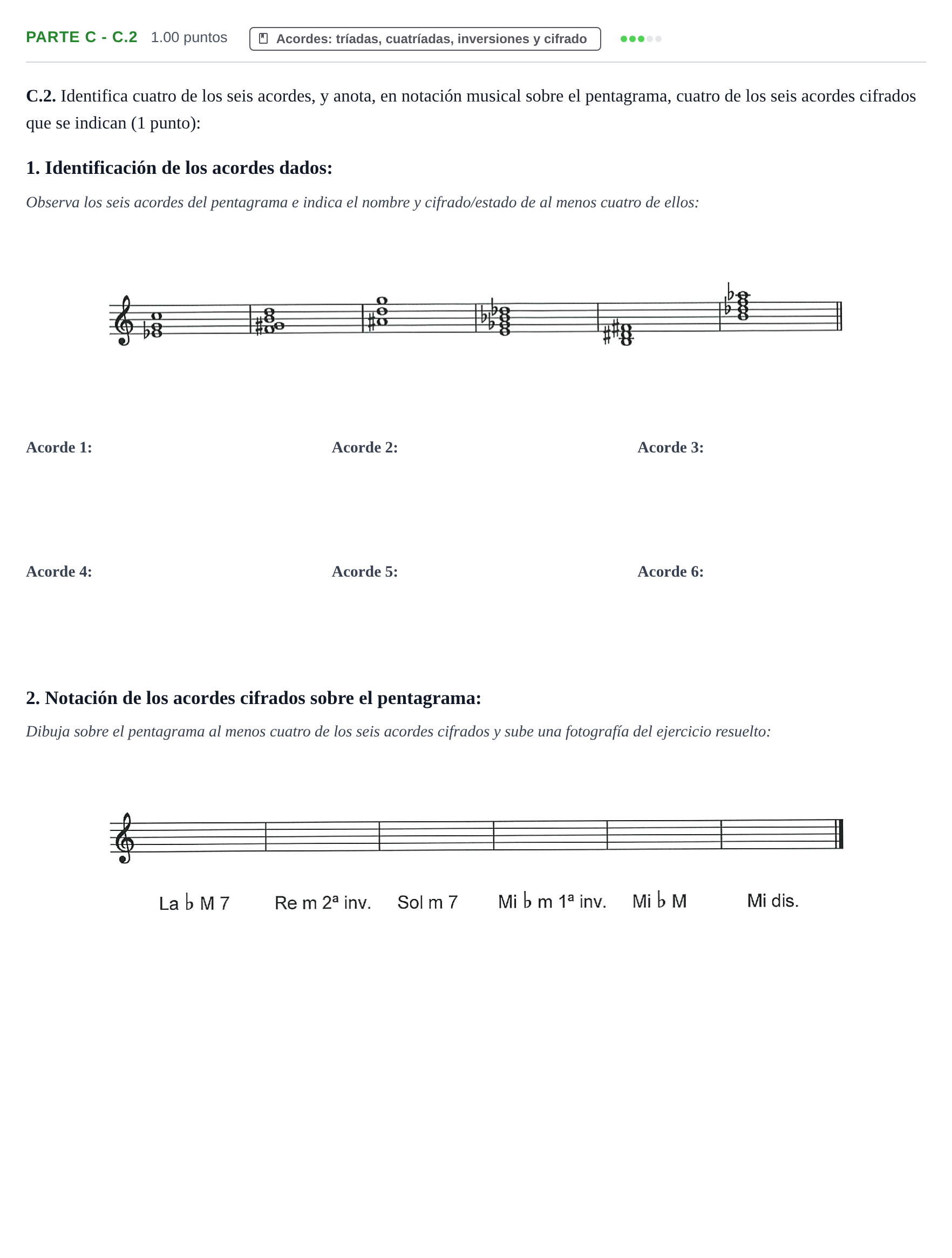 Enunciado: Ejercicio Parte C - C.2 · Análisis Musical II PAU Navarra Ordinaria 2026