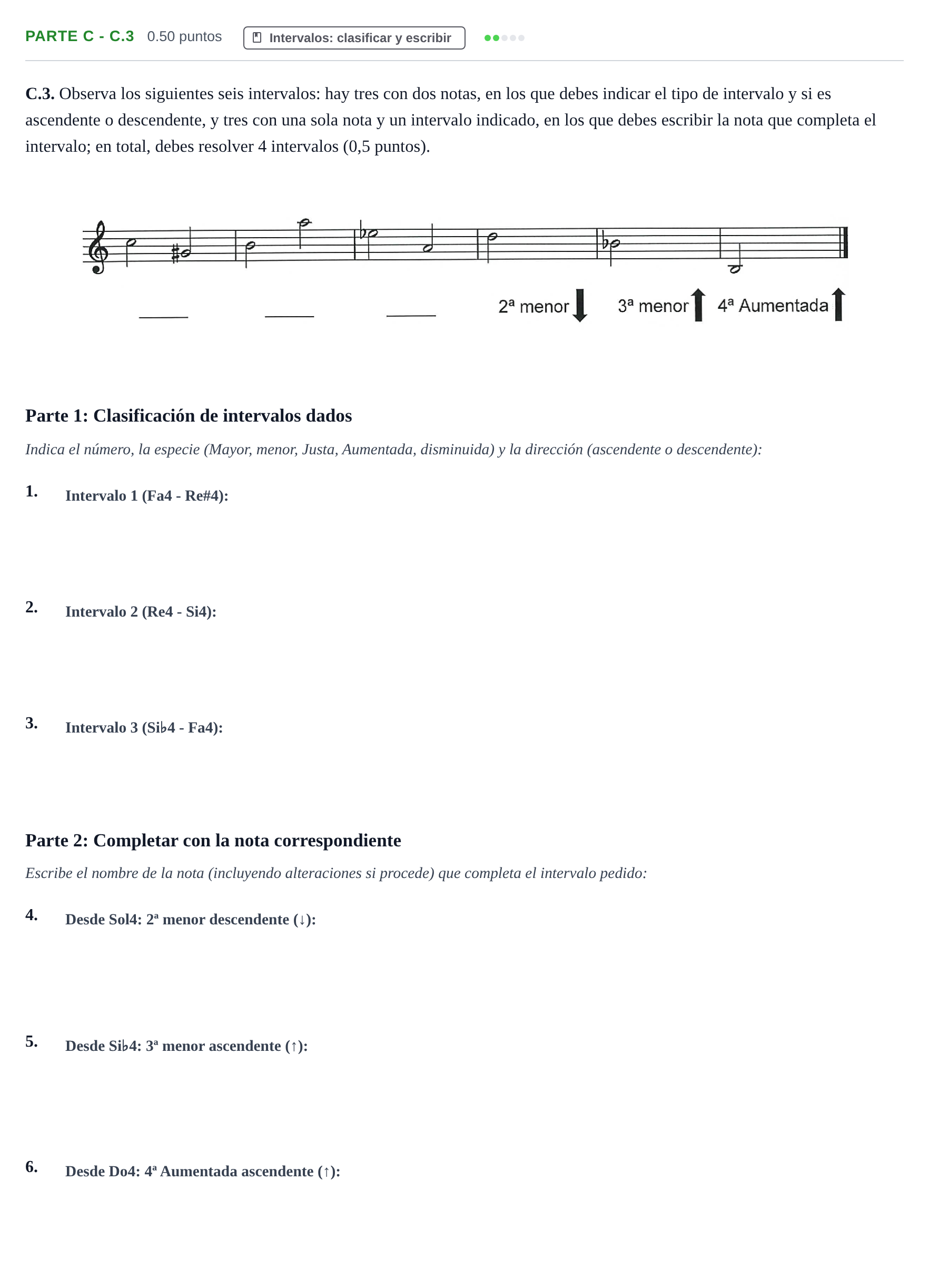 Enunciado: Ejercicio Parte C - C.3 · Análisis Musical II PAU Navarra Ordinaria 2026