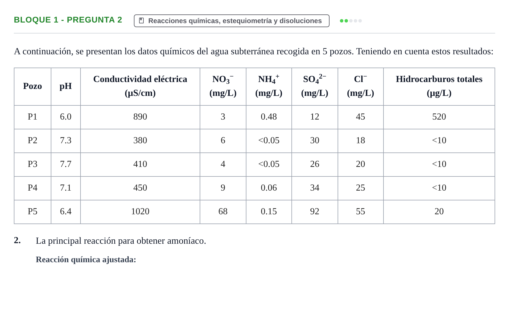 Enunciado: Bloque 1 - Pregunta 2 · Ciencias Generales PAU Navarra Extraordinaria 2026