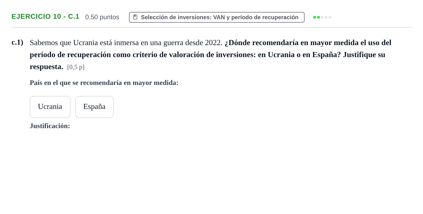 Enunciado: Ejercicio 10 - c.1 · Empresa y Diseño de Modelos de Negocio PAU Murcia Ordinaria 2026