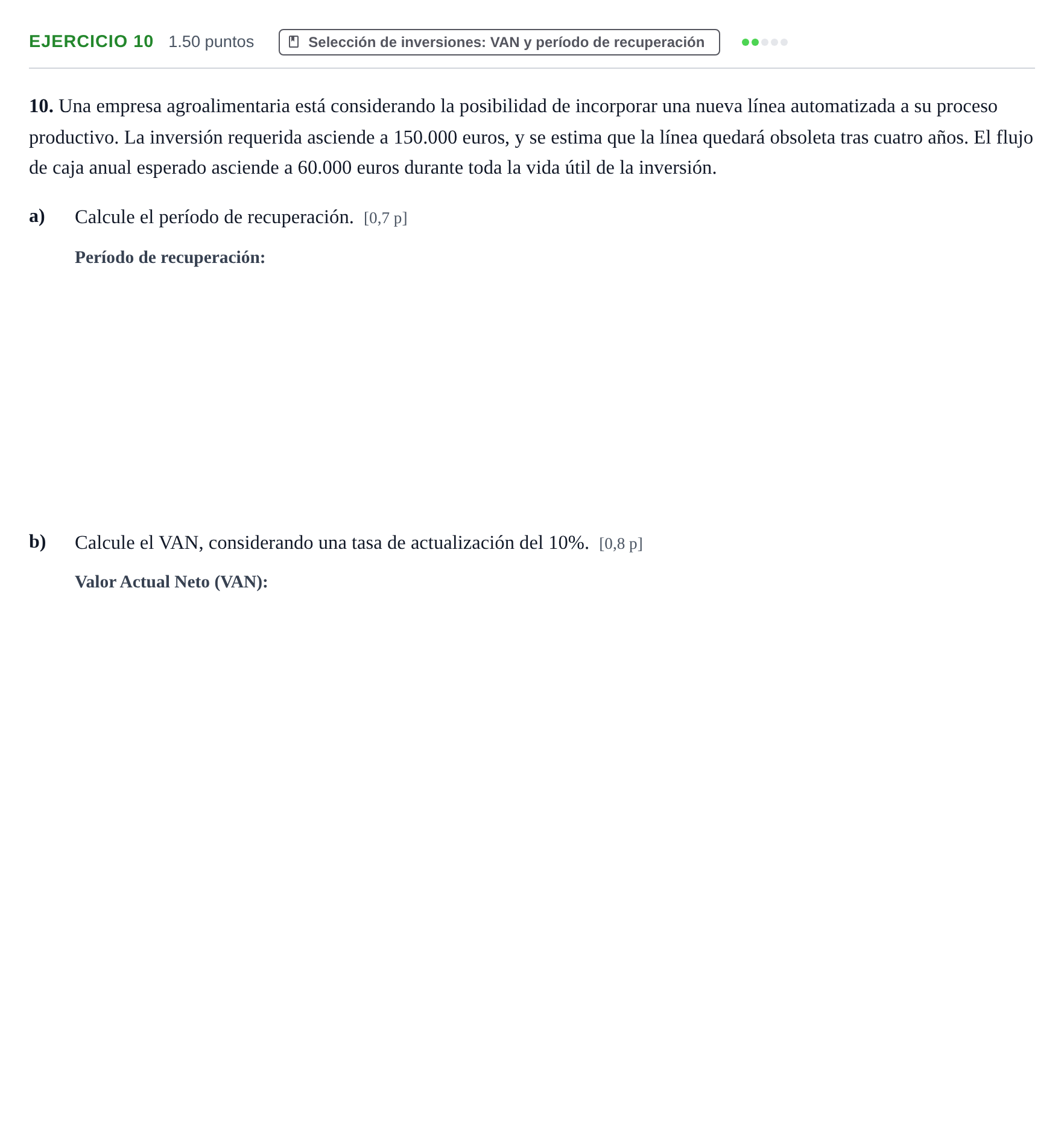 Enunciado: Problema 10 · Empresa y Diseño de Modelos de Negocio PAU Murcia Ordinaria 2026
