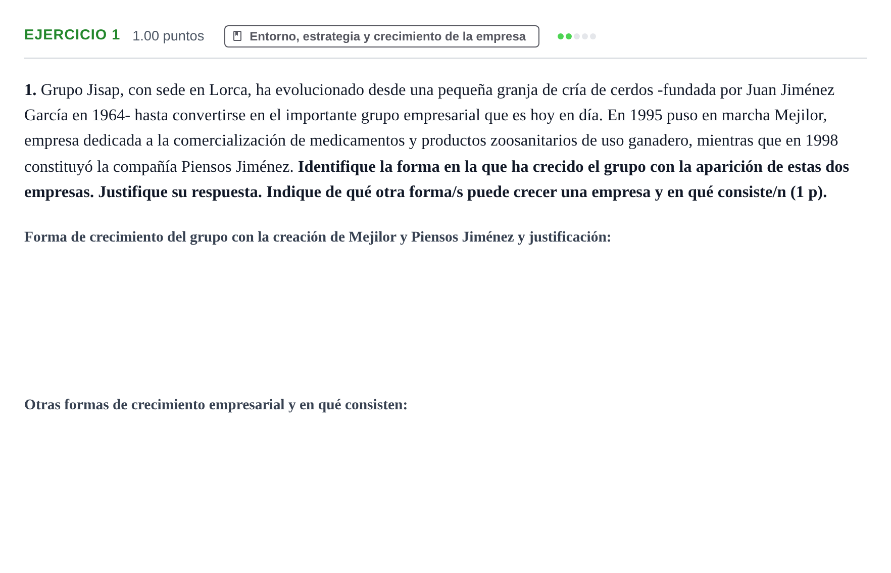 Enunciado: Problema 1 · Empresa y Diseño de Modelos de Negocio PAU Murcia Ordinaria 2026