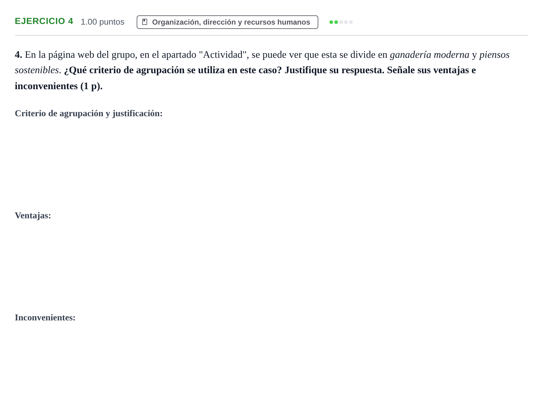 Enunciado: Problema 4 · Empresa y Diseño de Modelos de Negocio PAU Murcia Ordinaria 2026