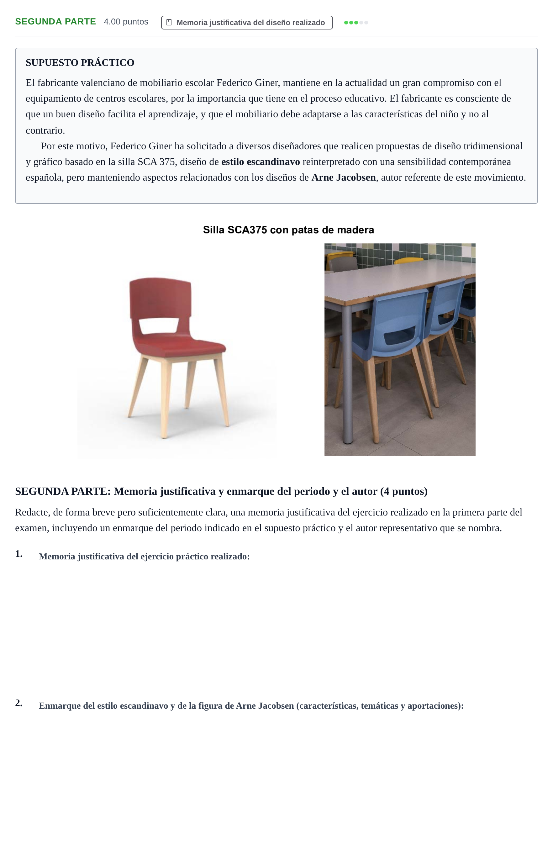 Enunciado: Ejercicio Segunda Parte · Diseño PAU Murcia Ordinaria 2026