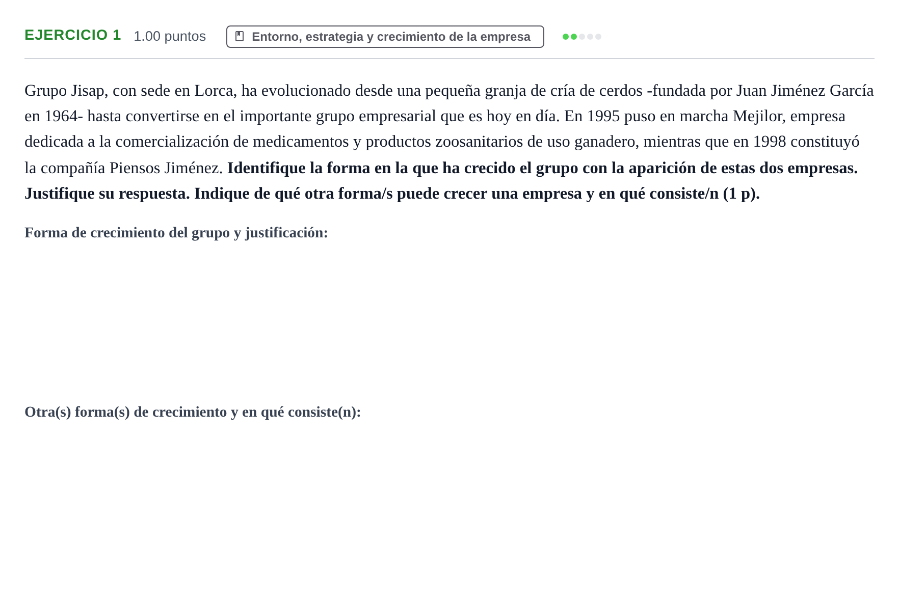Enunciado: Problema 1 · Empresa y Diseño de Modelos de Negocio PAU Murcia Ordinaria 2026