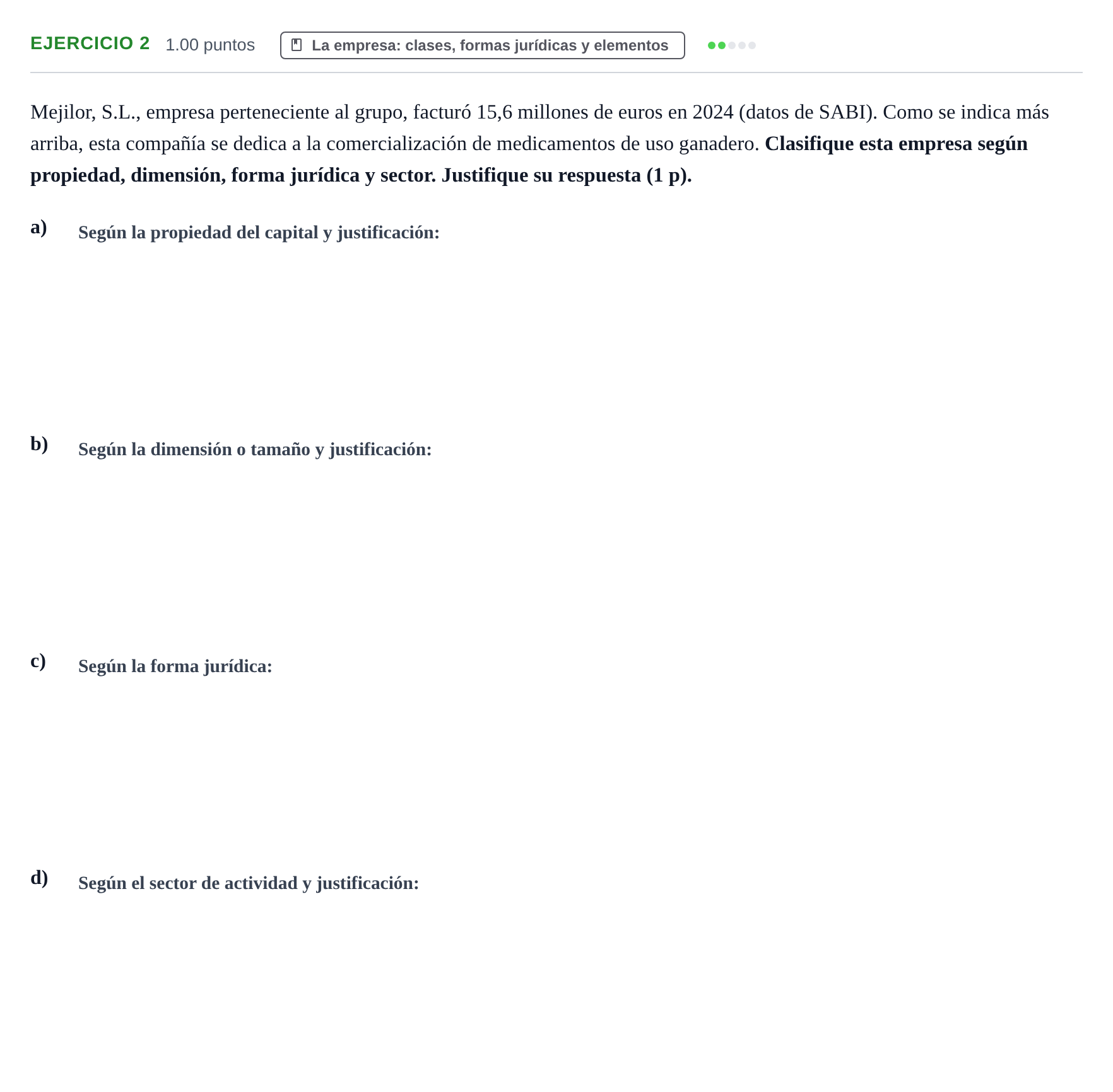 Enunciado: Problema 2 · Empresa y Diseño de Modelos de Negocio PAU Murcia Ordinaria 2026