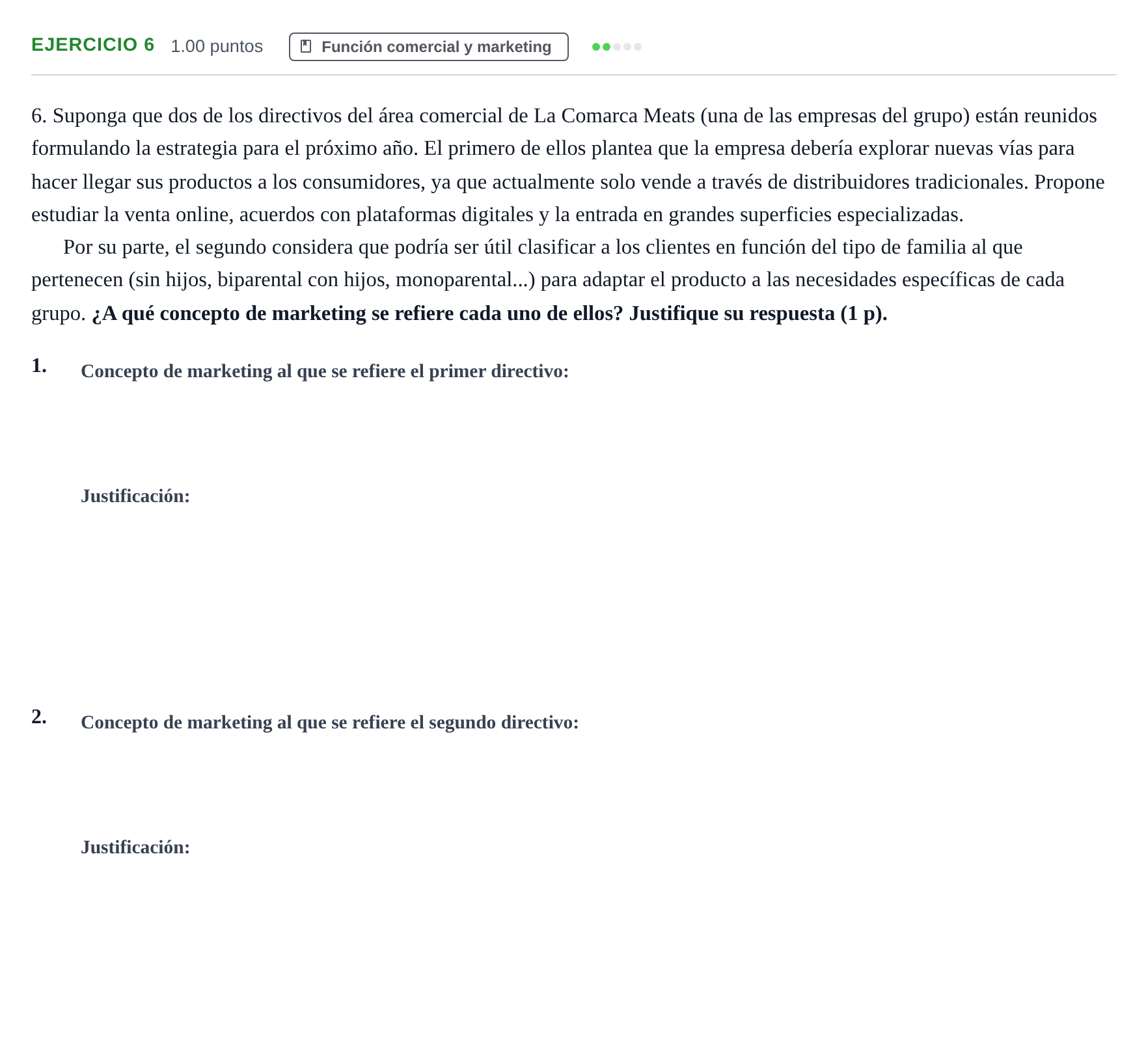 Enunciado: Problema 6 · Empresa y Diseño de Modelos de Negocio PAU Murcia Ordinaria 2026