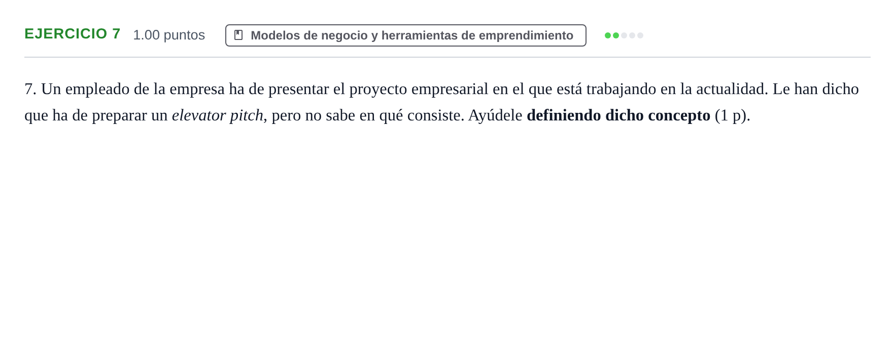 Enunciado: Problema 7 · Empresa y Diseño de Modelos de Negocio PAU Murcia Ordinaria 2026