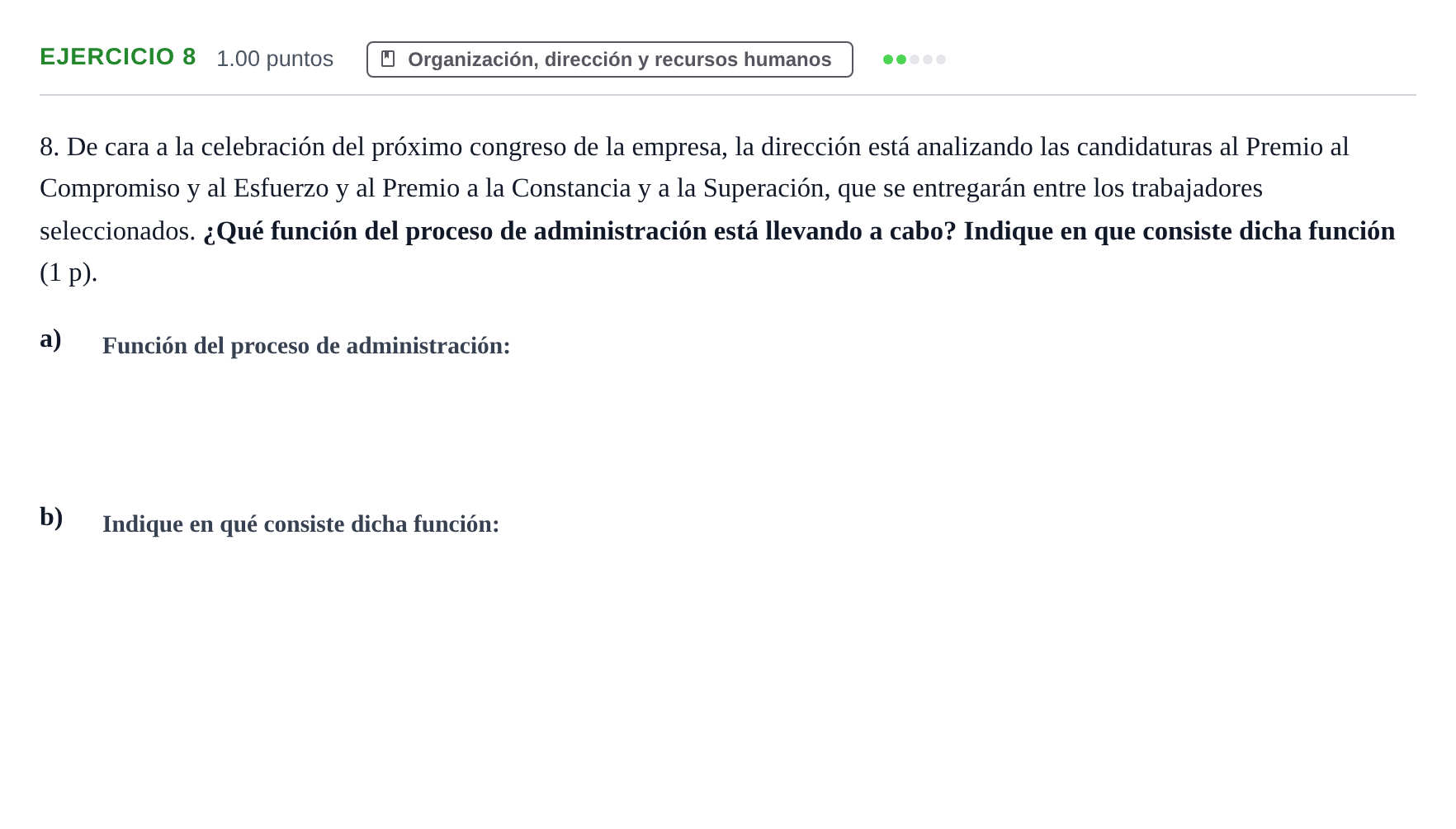Enunciado: Problema 8 · Empresa y Diseño de Modelos de Negocio PAU Murcia Ordinaria 2026