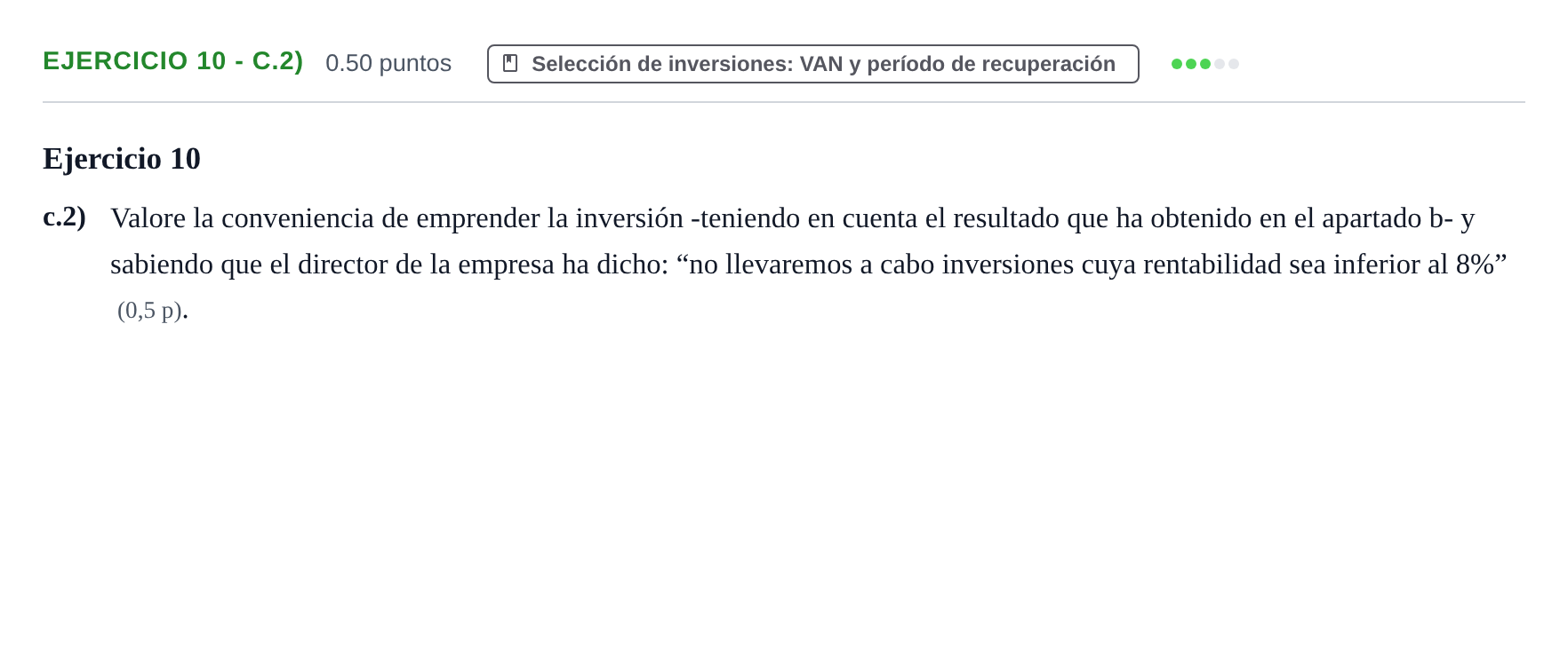 Enunciado: Ejercicio 10 - c.2) · Empresa y Diseño de Modelos de Negocio PAU Murcia Ordinaria 2026