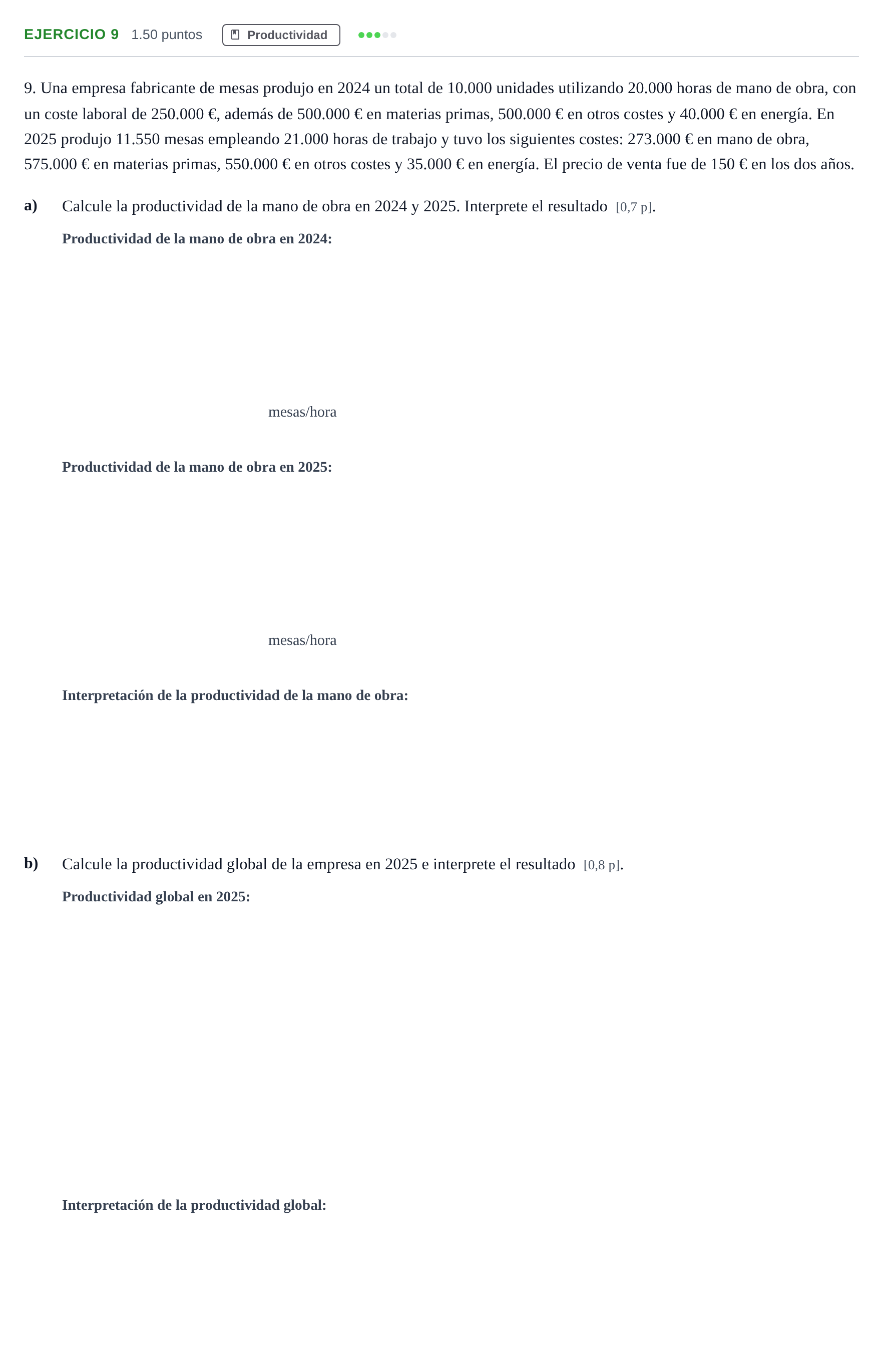 Enunciado: Problema 9 · Empresa y Diseño de Modelos de Negocio PAU Murcia Ordinaria 2026