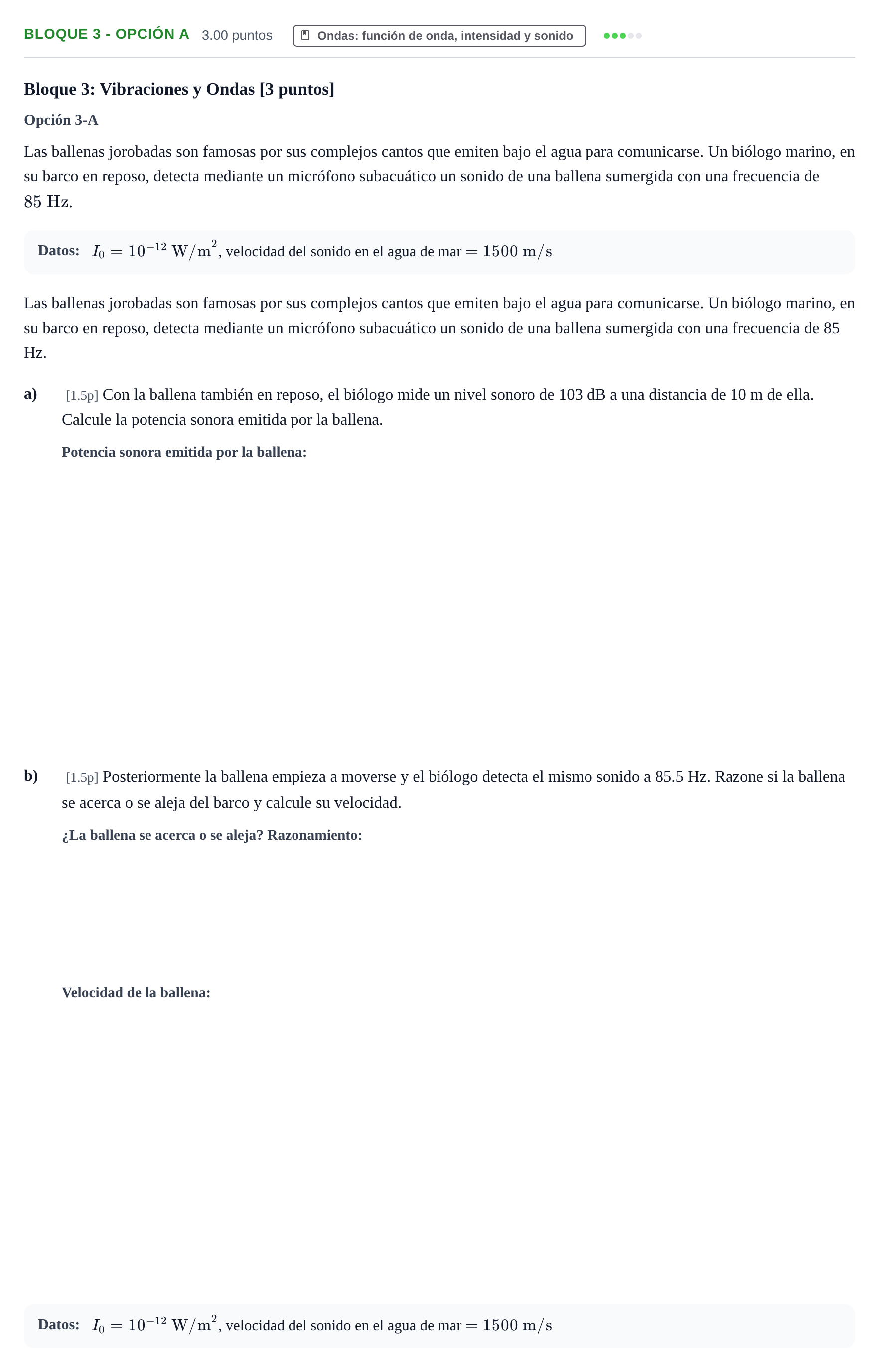 Enunciado: Bloque 3 - Opción A · Física PAU Murcia Ordinaria 2026