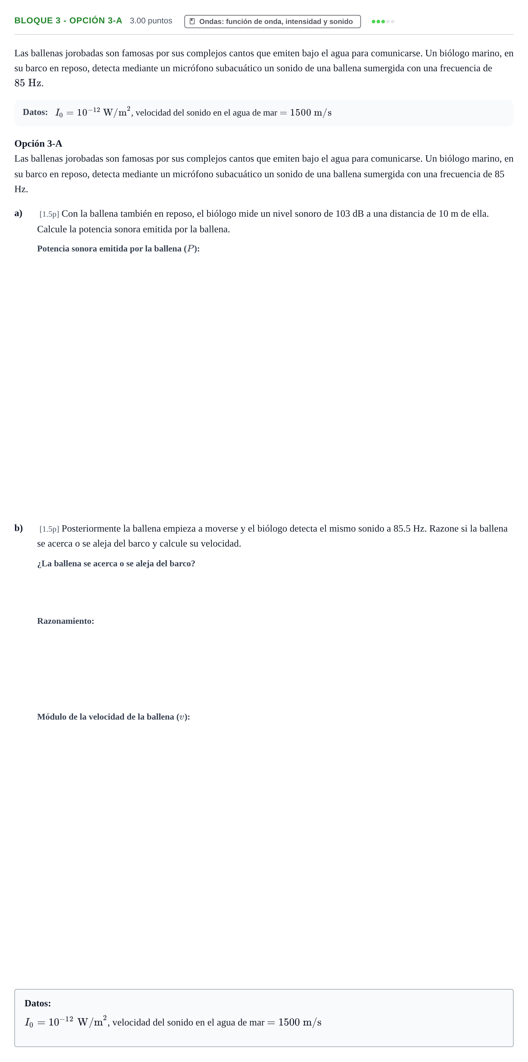 Enunciado: Bloque 3 - Opción 3-A · Física PAU Murcia Ordinaria 2026