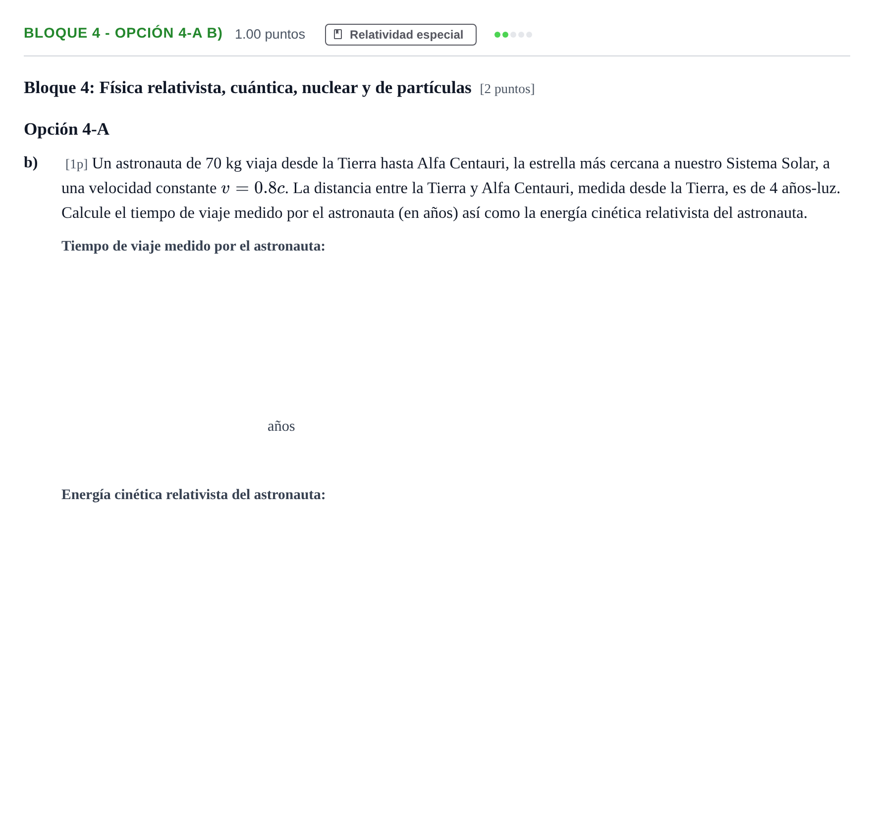 Enunciado: Bloque 4 - Opción 4-A b) · Física PAU Murcia Ordinaria 2026
