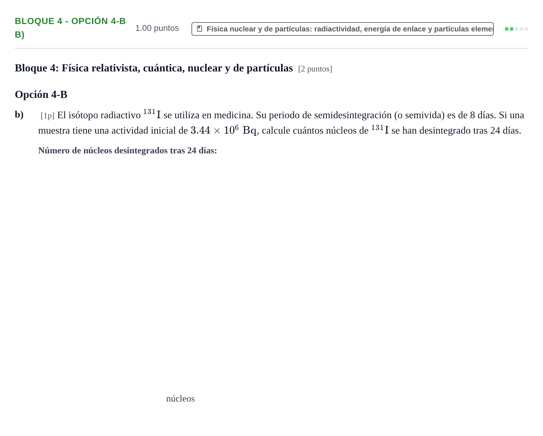 Enunciado: Bloque 4 - Opción 4-B b) · Física PAU Murcia Ordinaria 2026