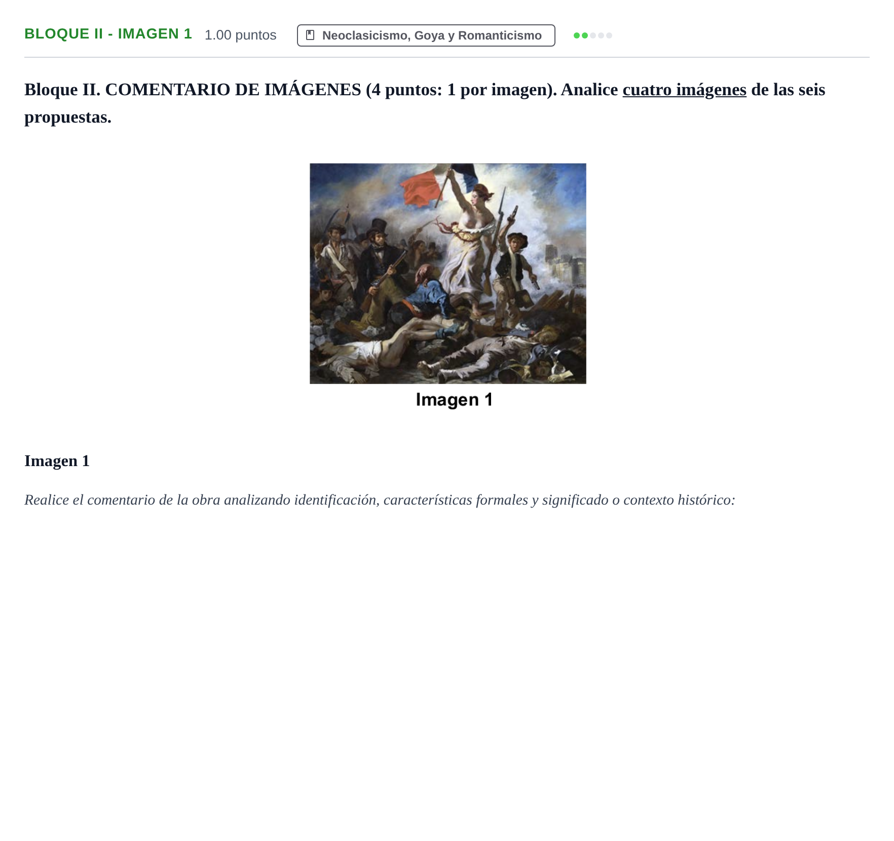 Enunciado: Bloque II - Imagen 1 · Fundamentos Artísticos PAU Murcia Ordinaria 2026