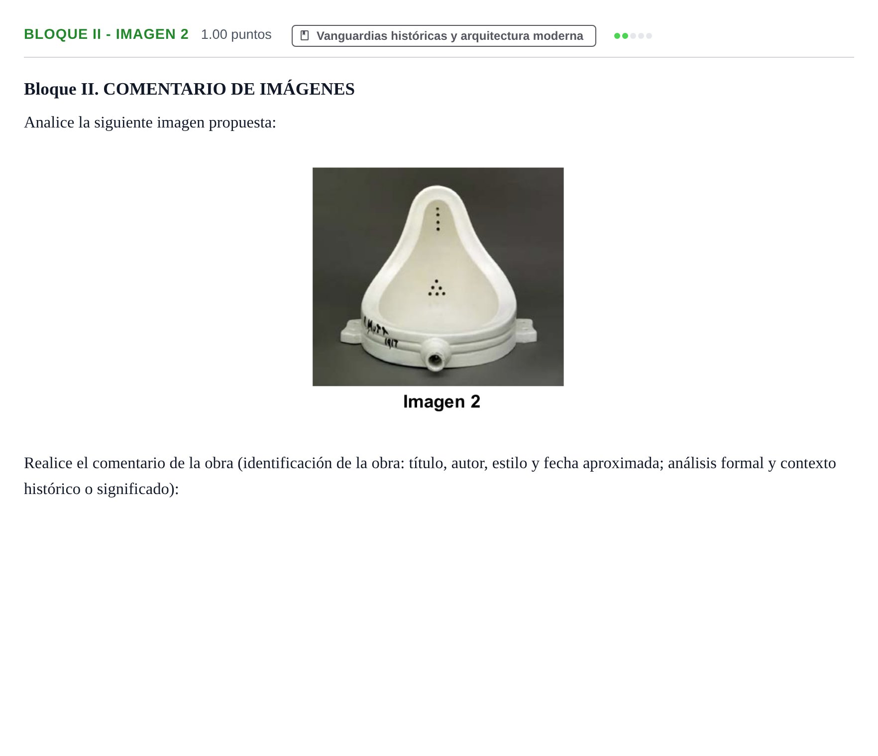 Enunciado: Bloque II - Imagen 2 · Fundamentos Artísticos PAU Murcia Ordinaria 2026