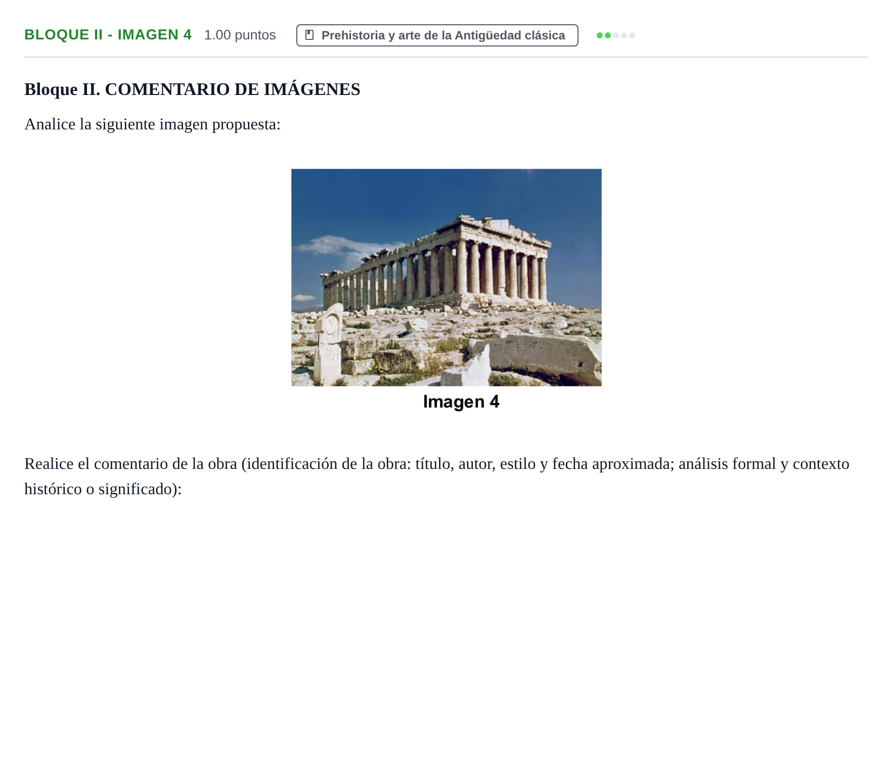 Enunciado: Bloque II - Imagen 4 · Fundamentos Artísticos PAU Murcia Ordinaria 2026