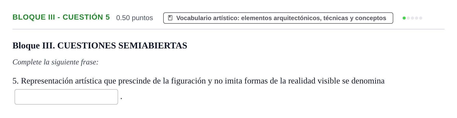 Enunciado: Bloque III - Cuestión 5 · Fundamentos Artísticos PAU Murcia Ordinaria 2026