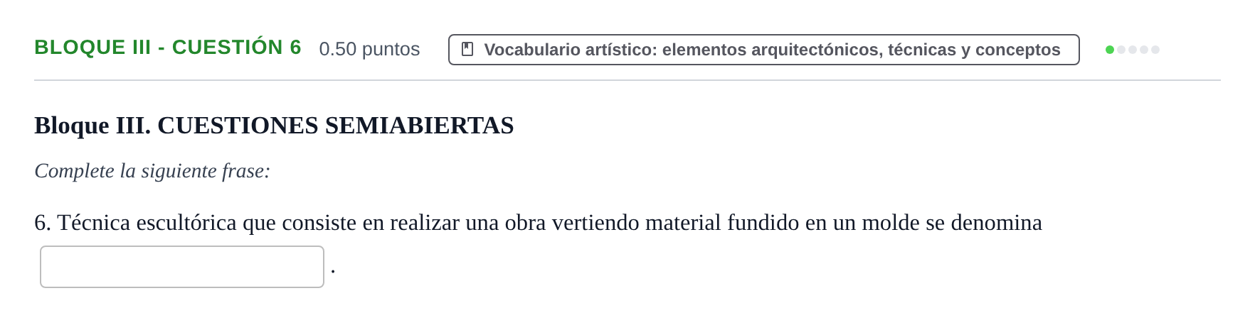 Enunciado: Bloque III - Cuestión 6 · Fundamentos Artísticos PAU Murcia Ordinaria 2026