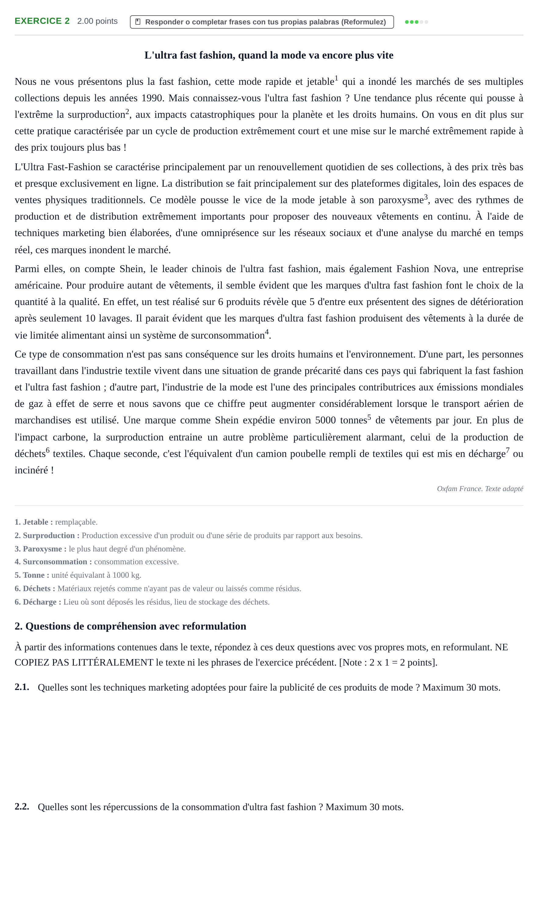 Enunciado: Problema 2 · Francés PAU Murcia Ordinaria 2026