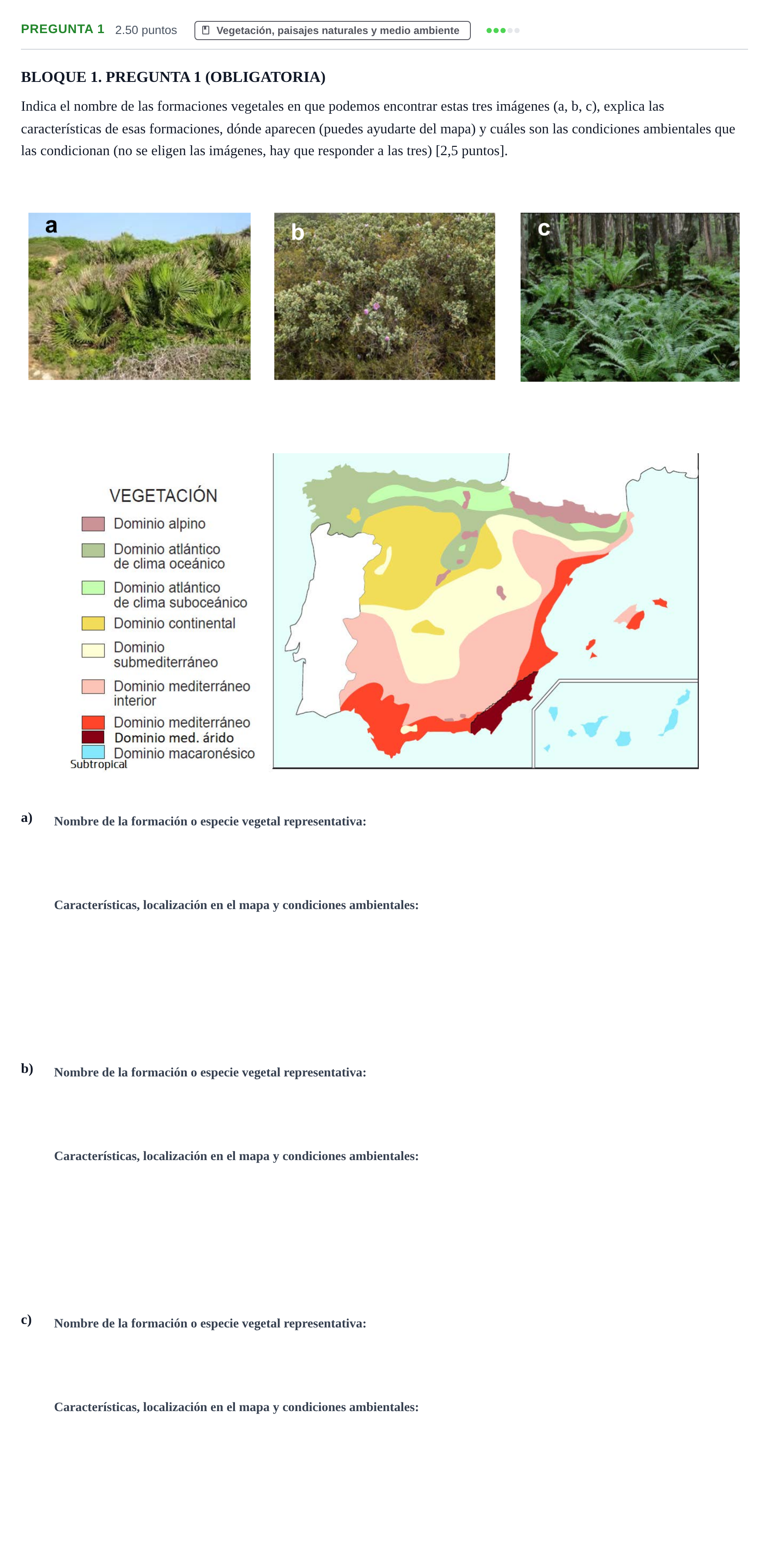 Enunciado: Pregunta 1 · Geografía PAU Murcia Ordinaria 2026