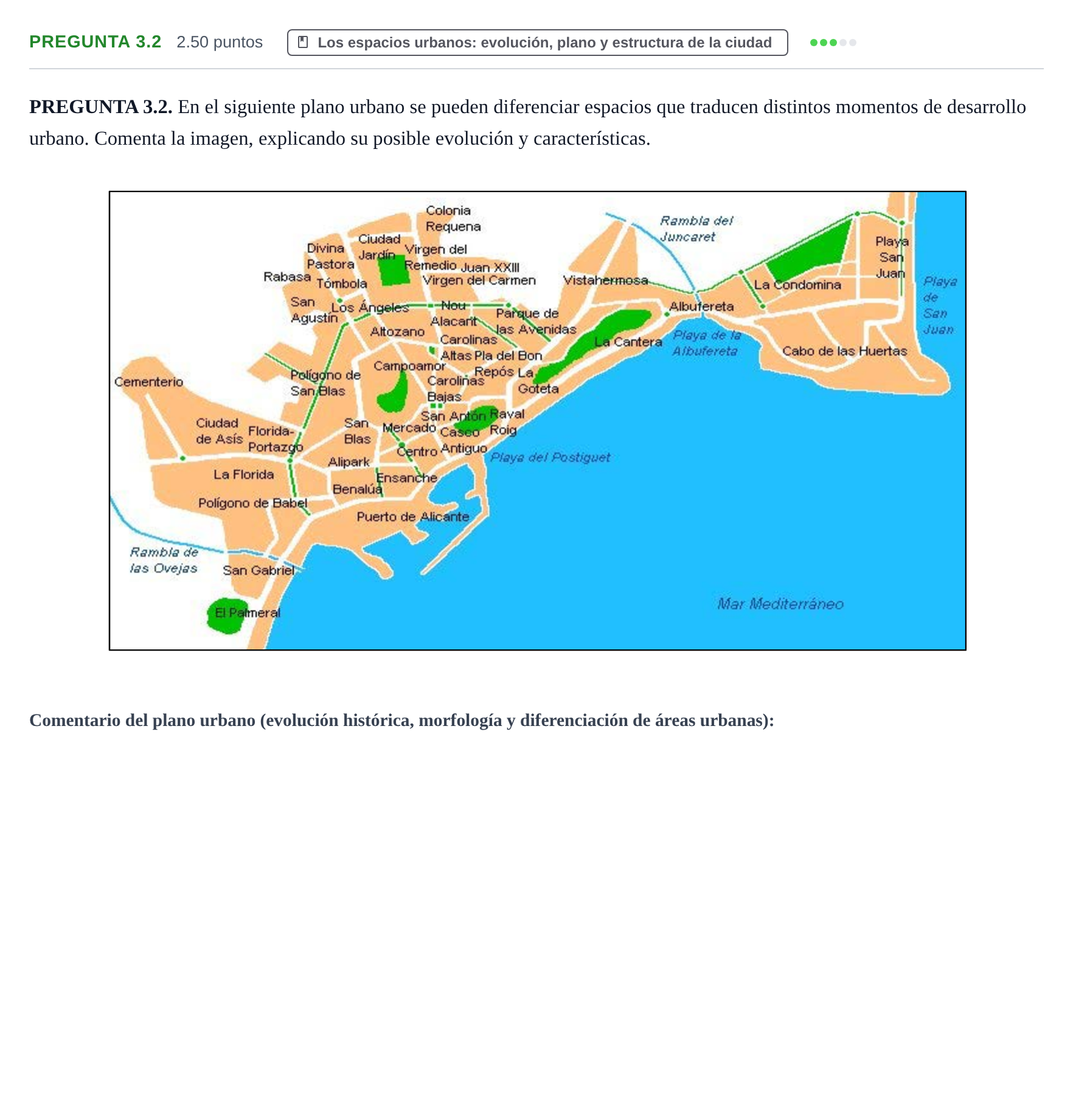 Enunciado: Pregunta 3.2 · Geografía PAU Murcia Ordinaria 2026