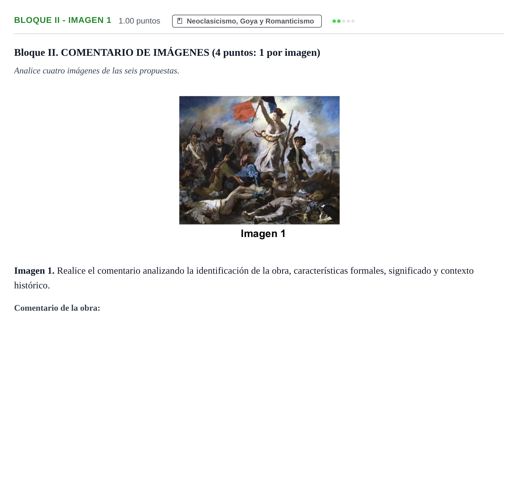 Enunciado: Bloque II - Imagen 1 · Fundamentos Artísticos PAU Murcia Ordinaria 2026