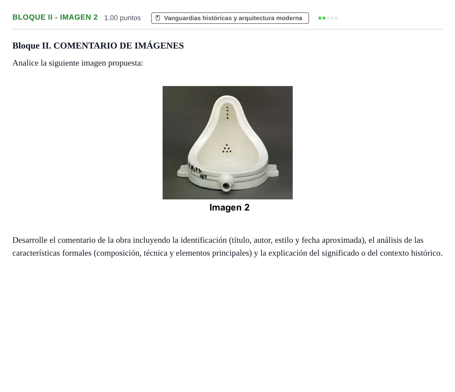 Enunciado: Bloque II - Imagen 2 · Fundamentos Artísticos PAU Murcia Ordinaria 2026