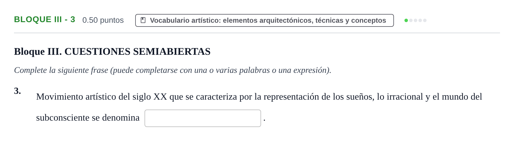 Enunciado: Bloque III - 3 · Fundamentos Artísticos PAU Murcia Ordinaria 2026