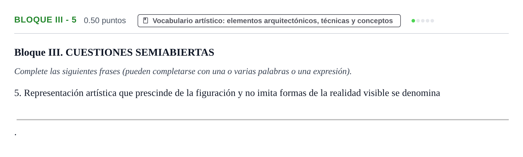 Enunciado: Bloque III - 5 · Fundamentos Artísticos PAU Murcia Ordinaria 2026