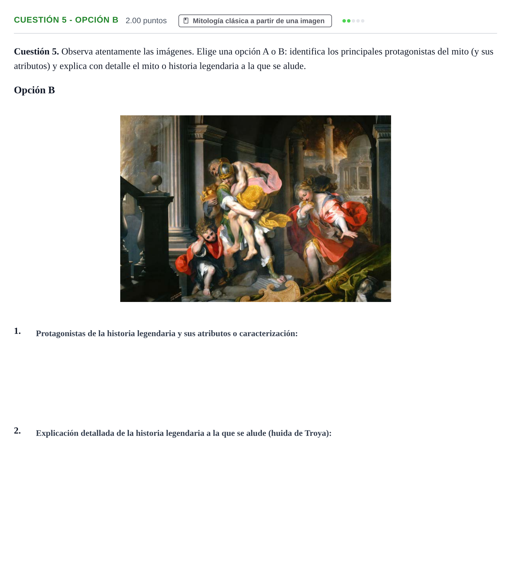 Enunciado: Cuestión 5 - Opción B · Latín II PAU Murcia Ordinaria 2026