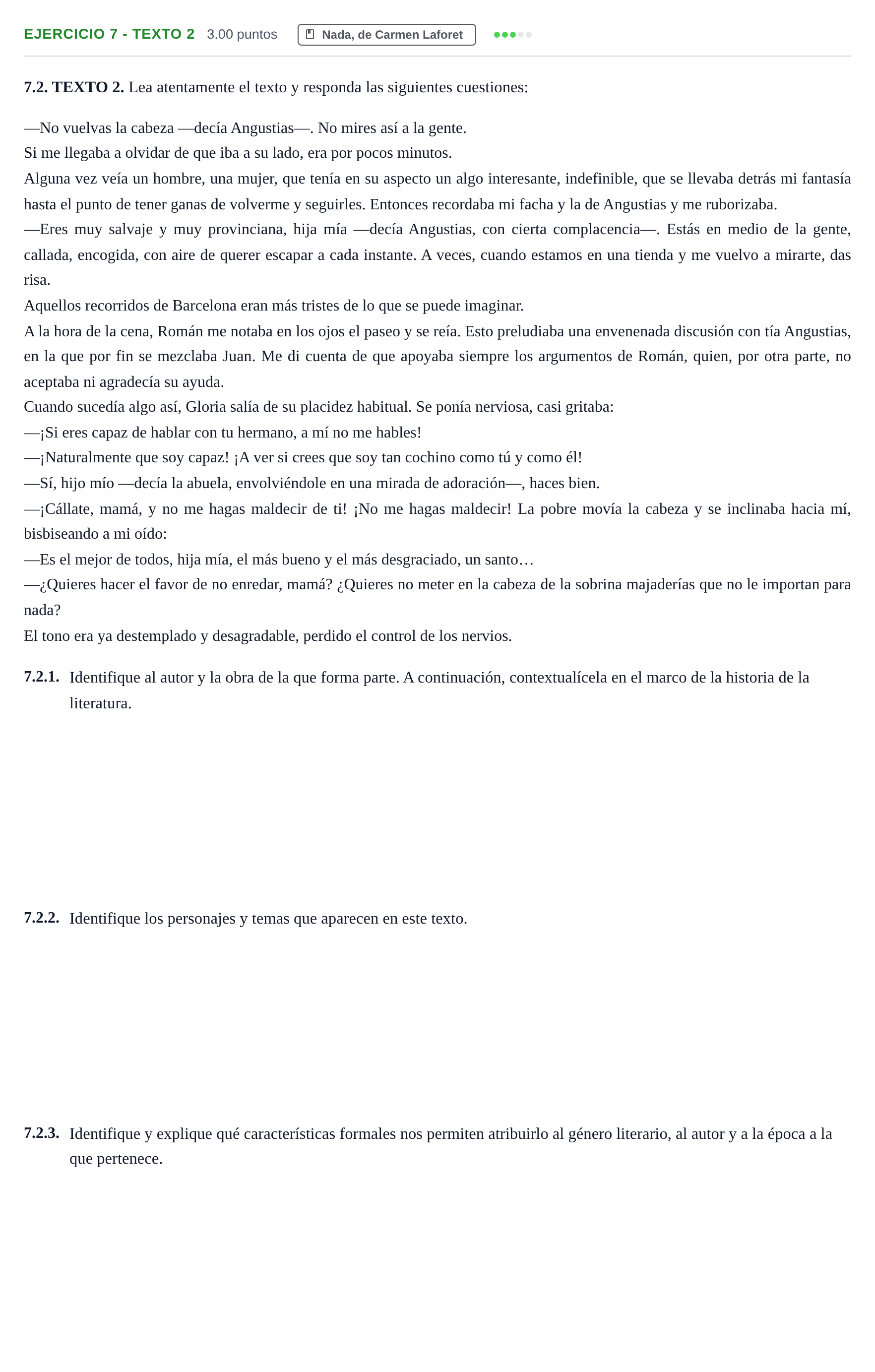 Enunciado: Ejercicio 7 - Texto 2 · Lengua Castellana y Literatura II PAU Murcia Ordinaria 2026