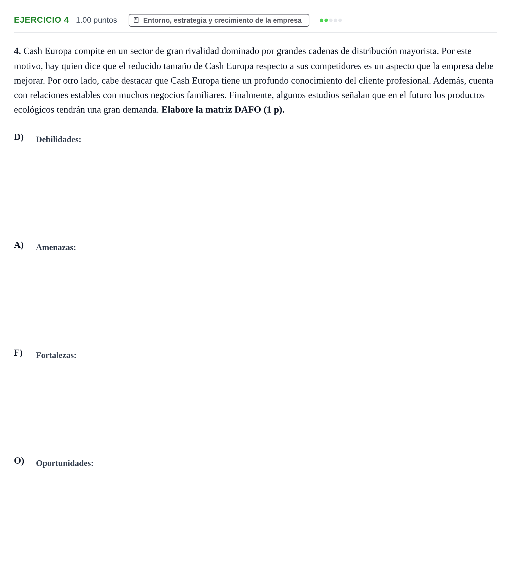 Enunciado: Problema 4 · Empresa y Diseño de Modelos de Negocio PAU Murcia Extraordinaria 2026