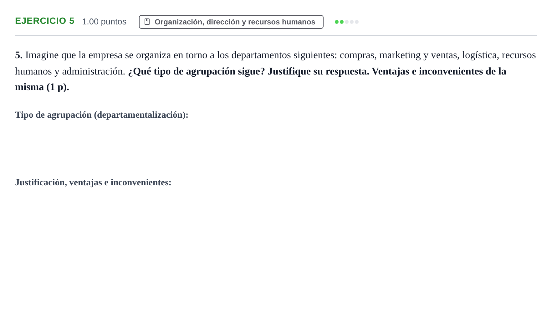 Enunciado: Problema 5 · Empresa y Diseño de Modelos de Negocio PAU Murcia Extraordinaria 2026