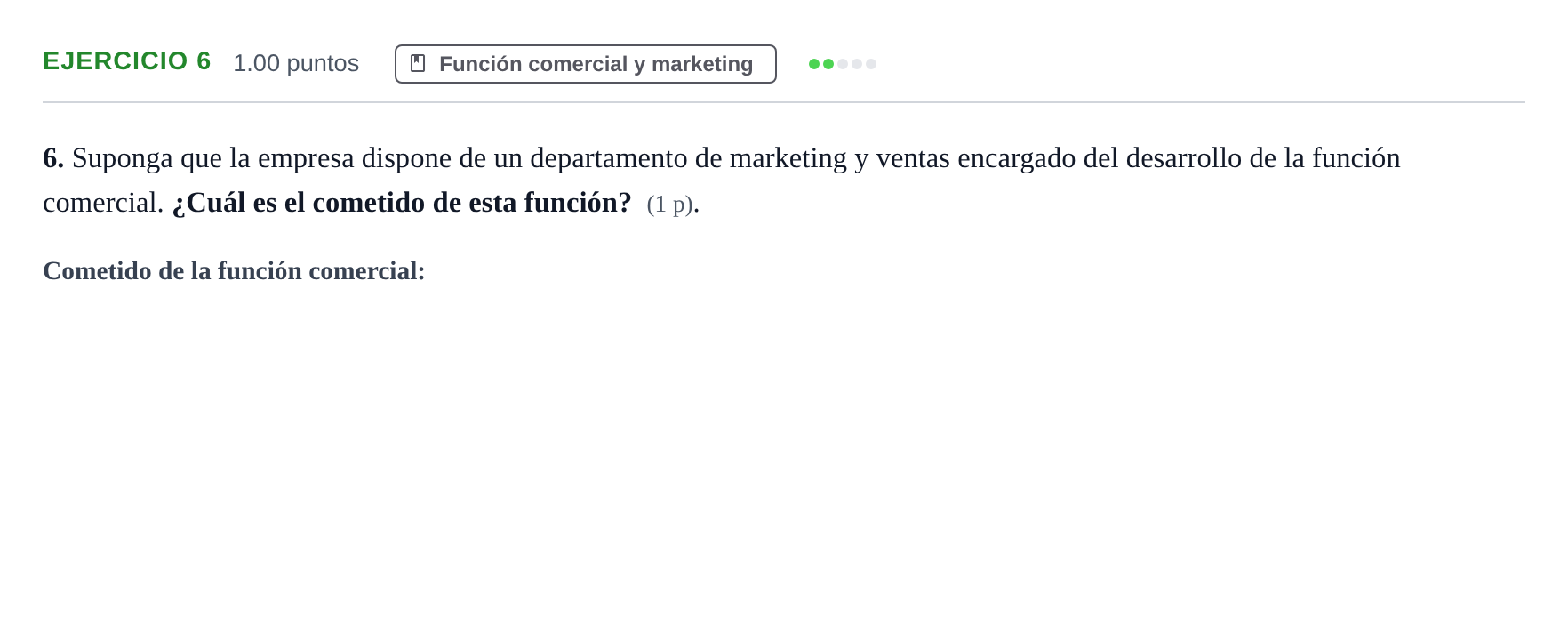 Enunciado: Problema 6 · Empresa y Diseño de Modelos de Negocio PAU Murcia Extraordinaria 2026