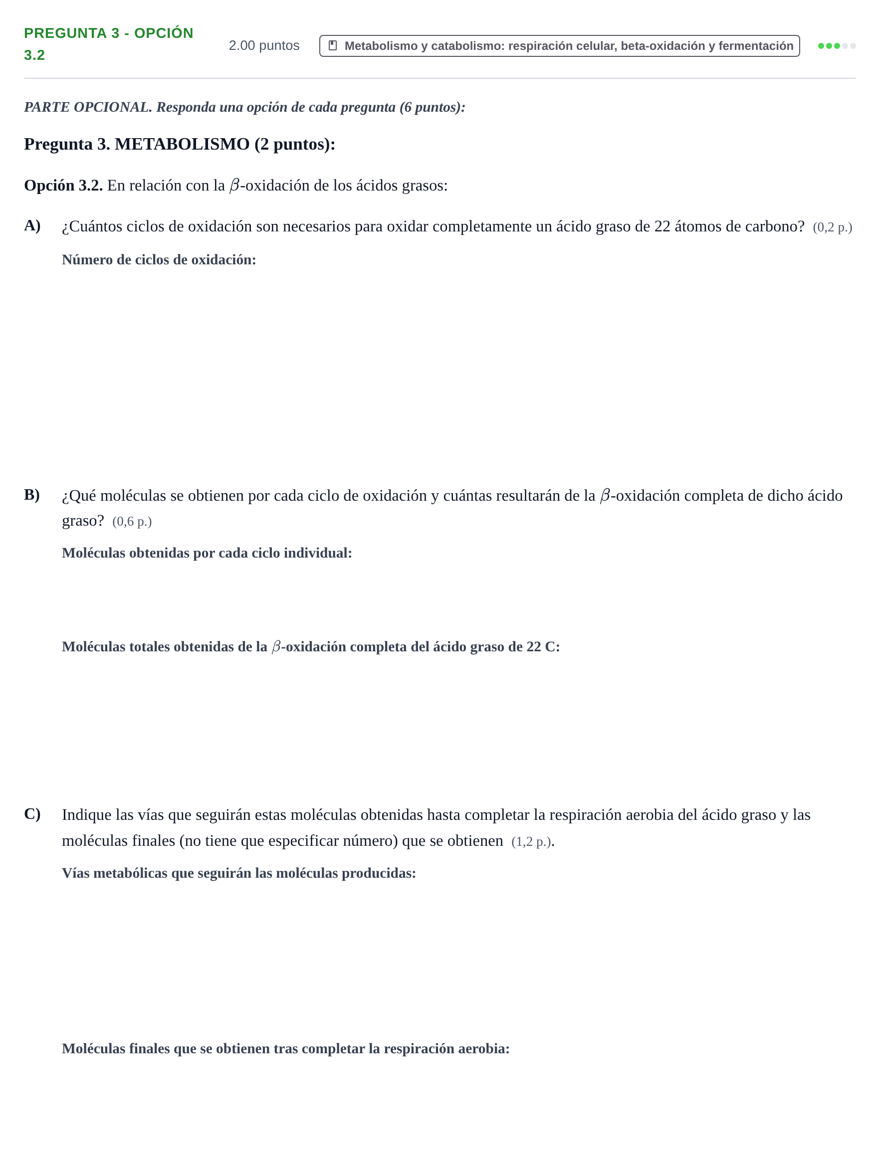 Enunciado: Pregunta 3 - Opción 3.2 · Biología PAU Murcia Extraordinaria 2026