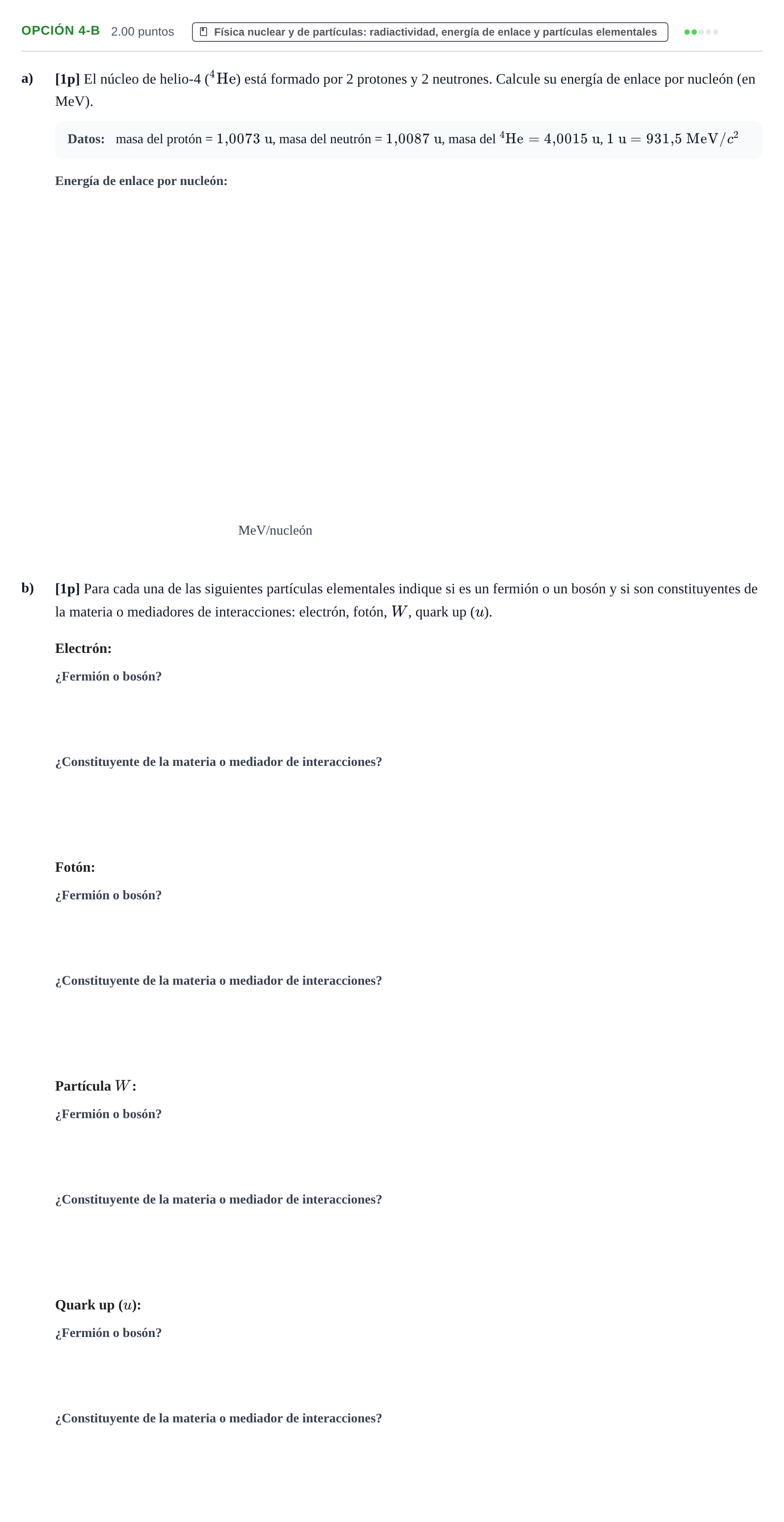 Enunciado: Opción 4-B · Física PAU Murcia Extraordinaria 2026