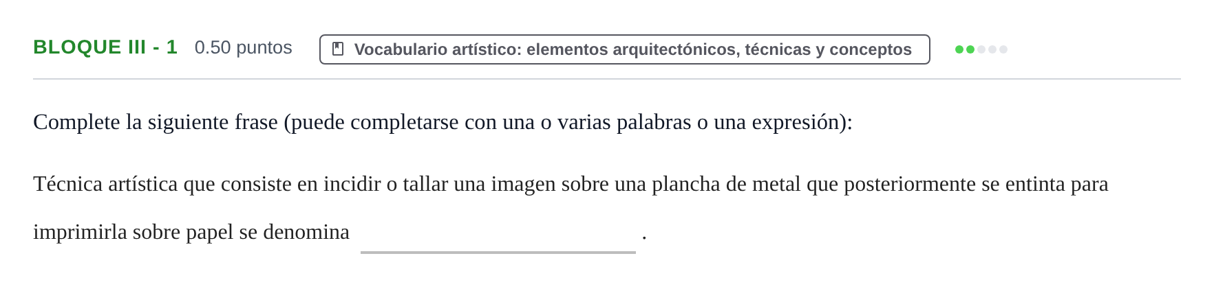 Enunciado: Bloque III - 1 · Fundamentos Artísticos PAU Murcia Extraordinaria 2026