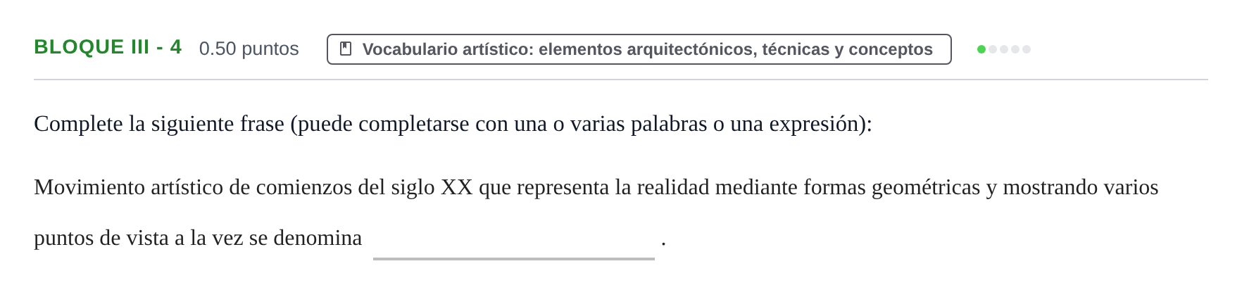 Enunciado: Bloque III - 4 · Fundamentos Artísticos PAU Murcia Extraordinaria 2026
